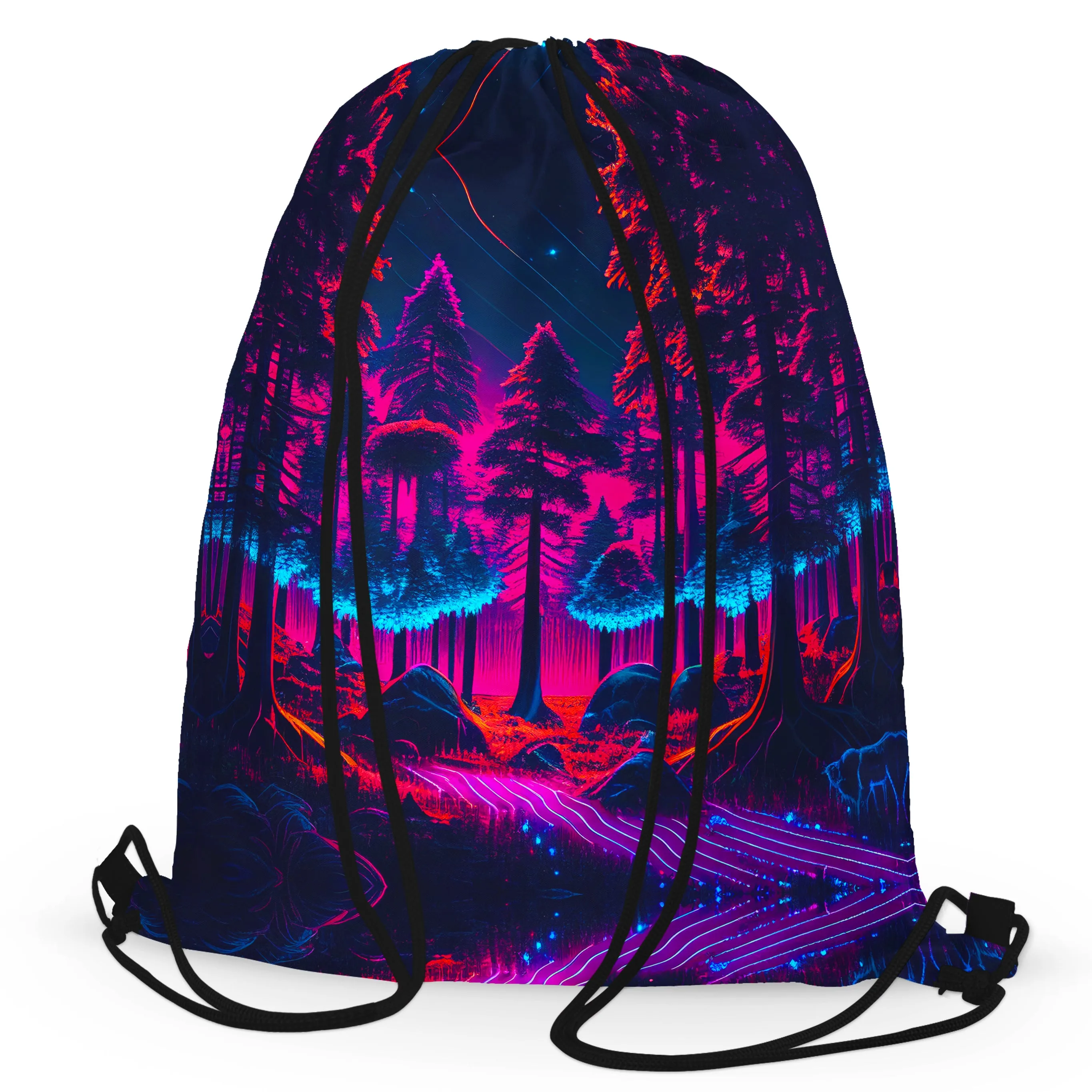 Neon Forest Drawstring Bag sold by iEDM product image thumbnail 3