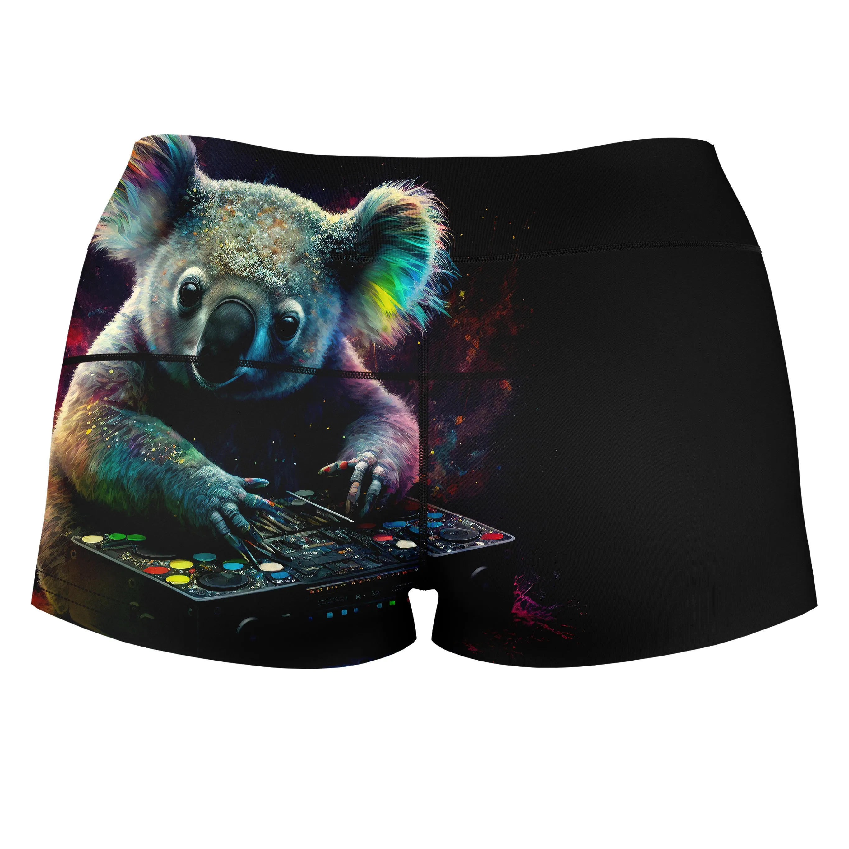 Koala Remix High-Waisted Women's Shorts sold by iEDM product image thumbnail 2