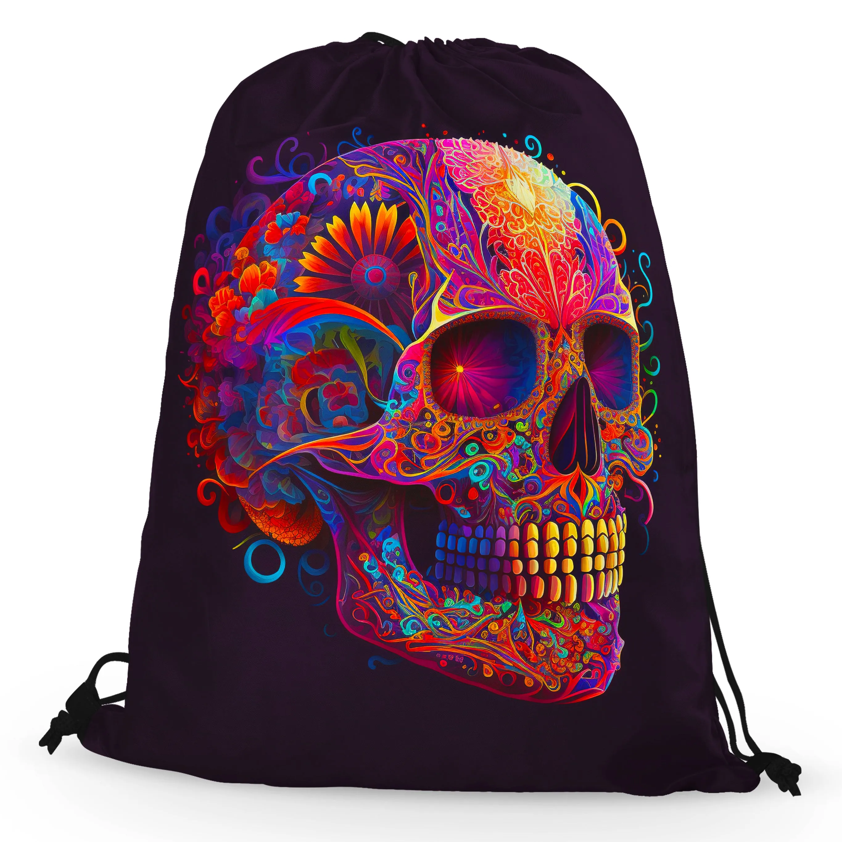 DOTD Skull Psychedelic Drawstring Bag sold by iEDM product image thumbnail 2