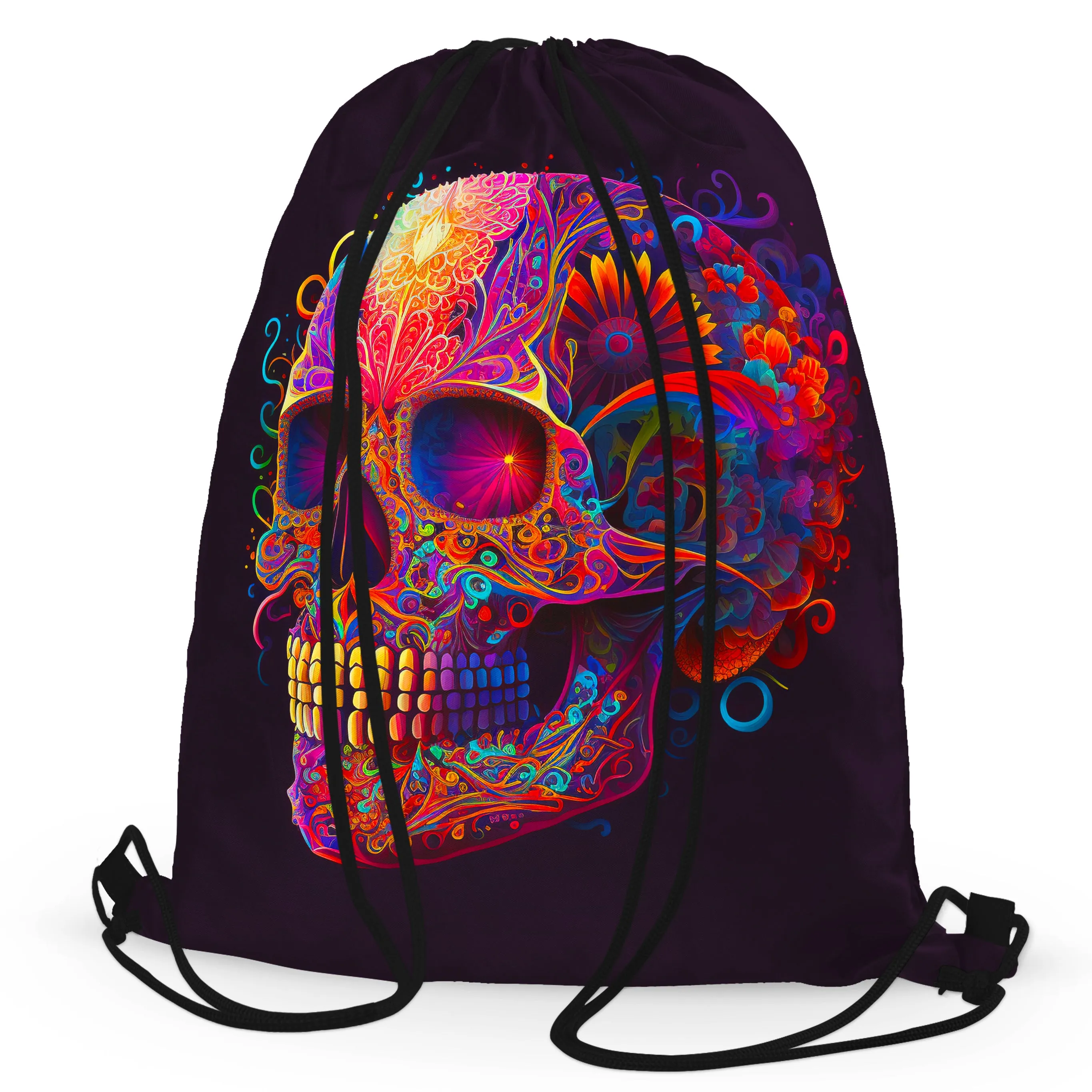 DOTD Skull Psychedelic Drawstring Bag sold by iEDM product image thumbnail 3