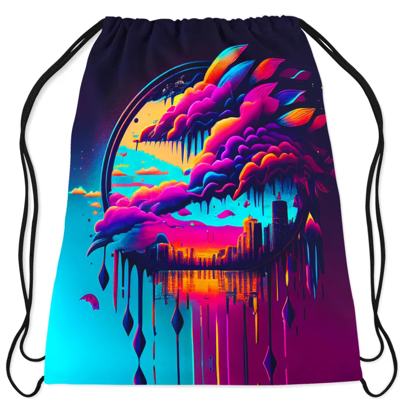 Distant Memory Psychedelic Drawstring Bag sold by iEDM