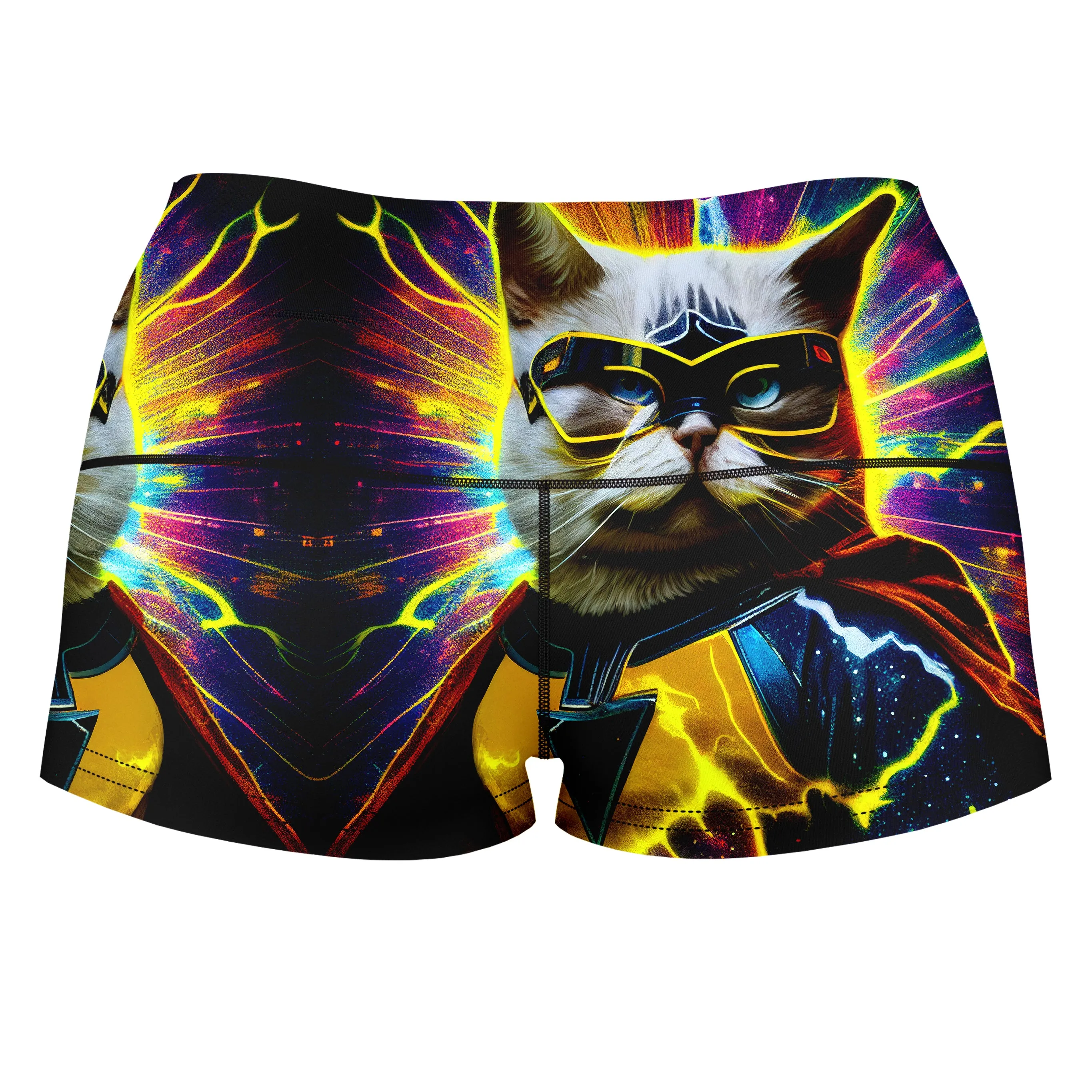 Cat Hero High-Waisted Women's Shorts sold by iEDM product image thumbnail 2