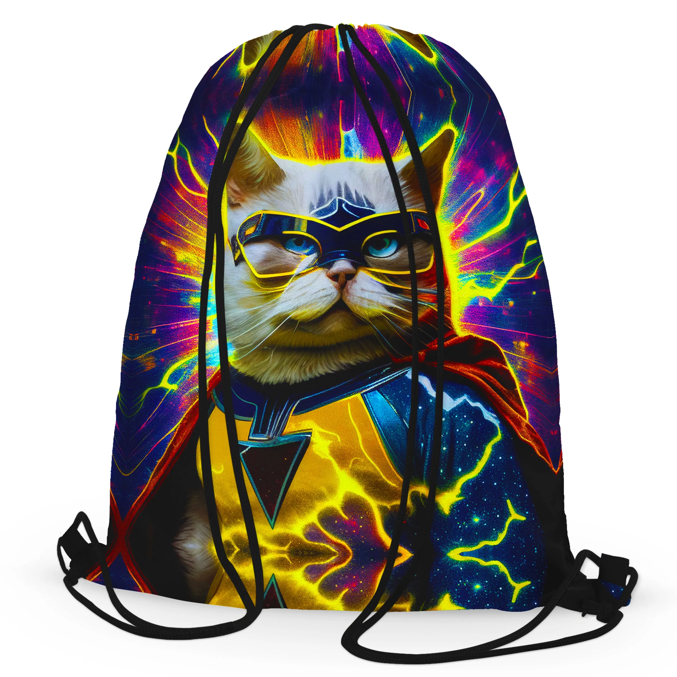 Cat Hero Drawstring Bag sold by iEDM product image thumbnail 3