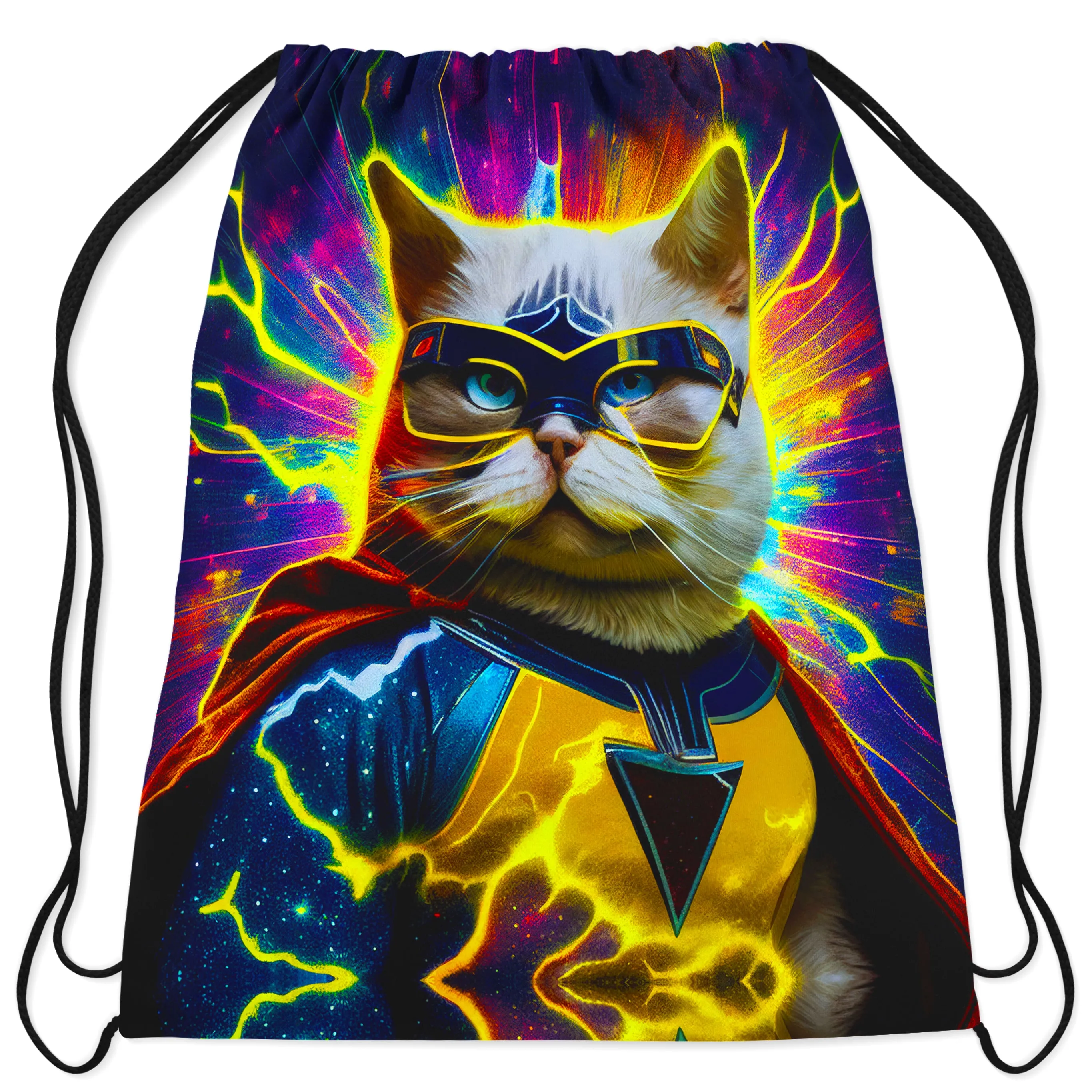 Cat Hero Drawstring Bag sold by iEDM