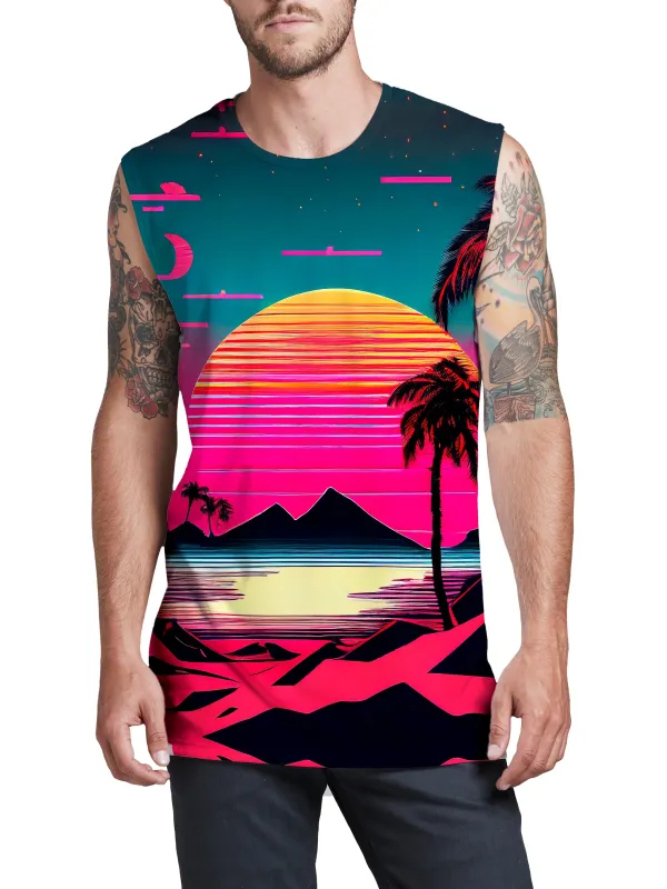 Beach Sunset Men's Muscle Tank sold by iEDM