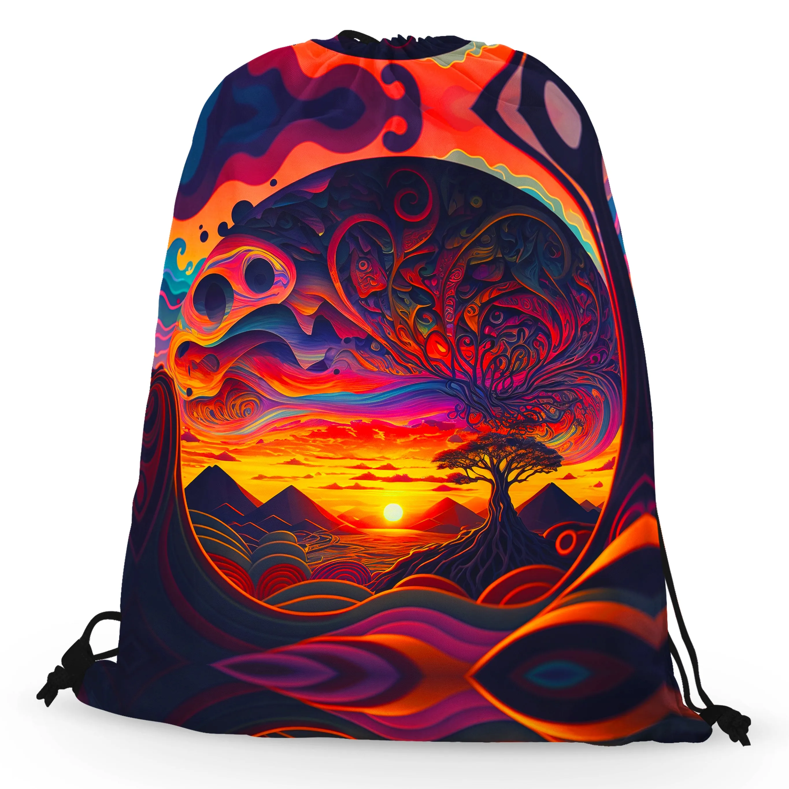 Acid Sunset Drawstring Bag sold by iEDM product image thumbnail 2