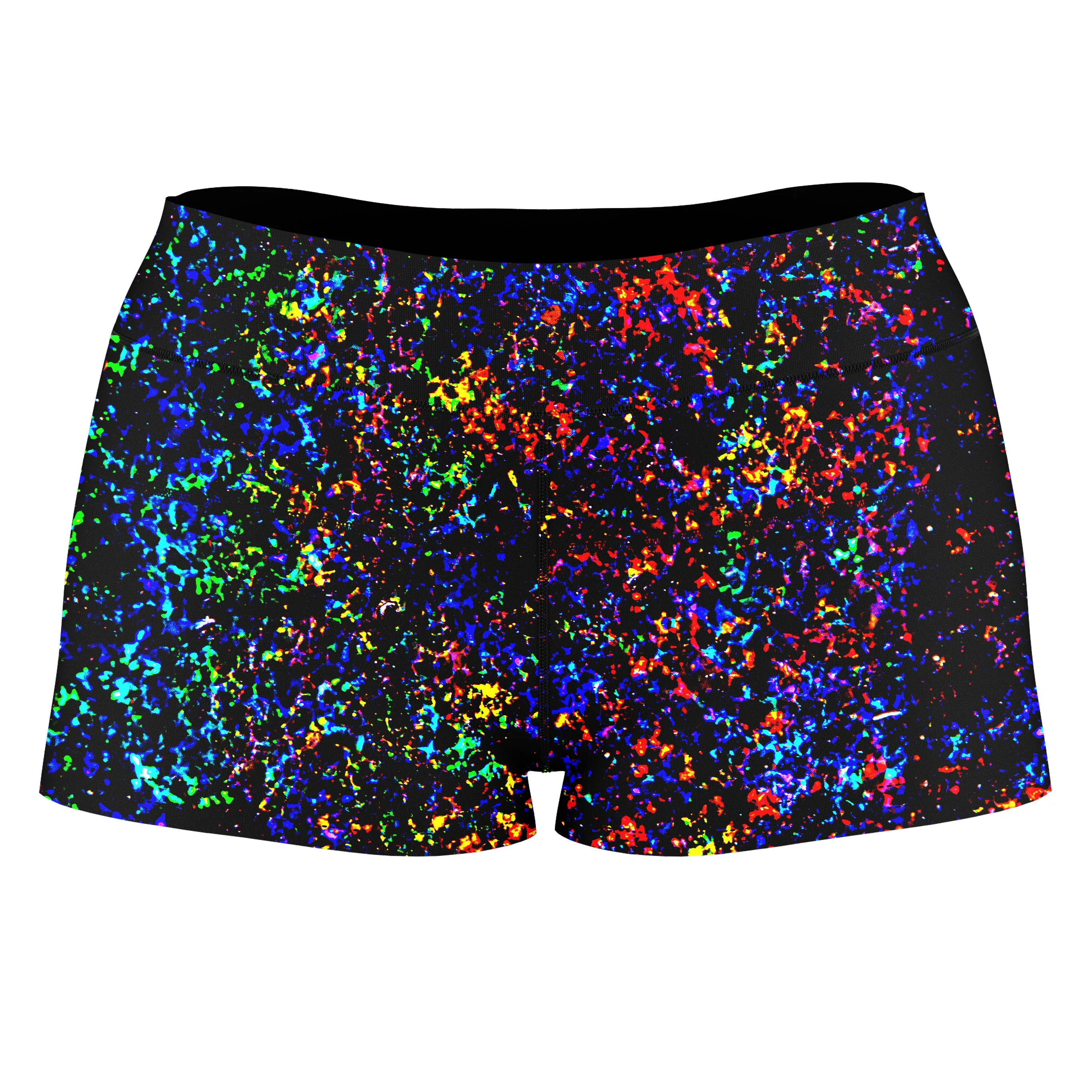 Lightning Rainbow High-Waisted Women's Shorts sold by iEDM