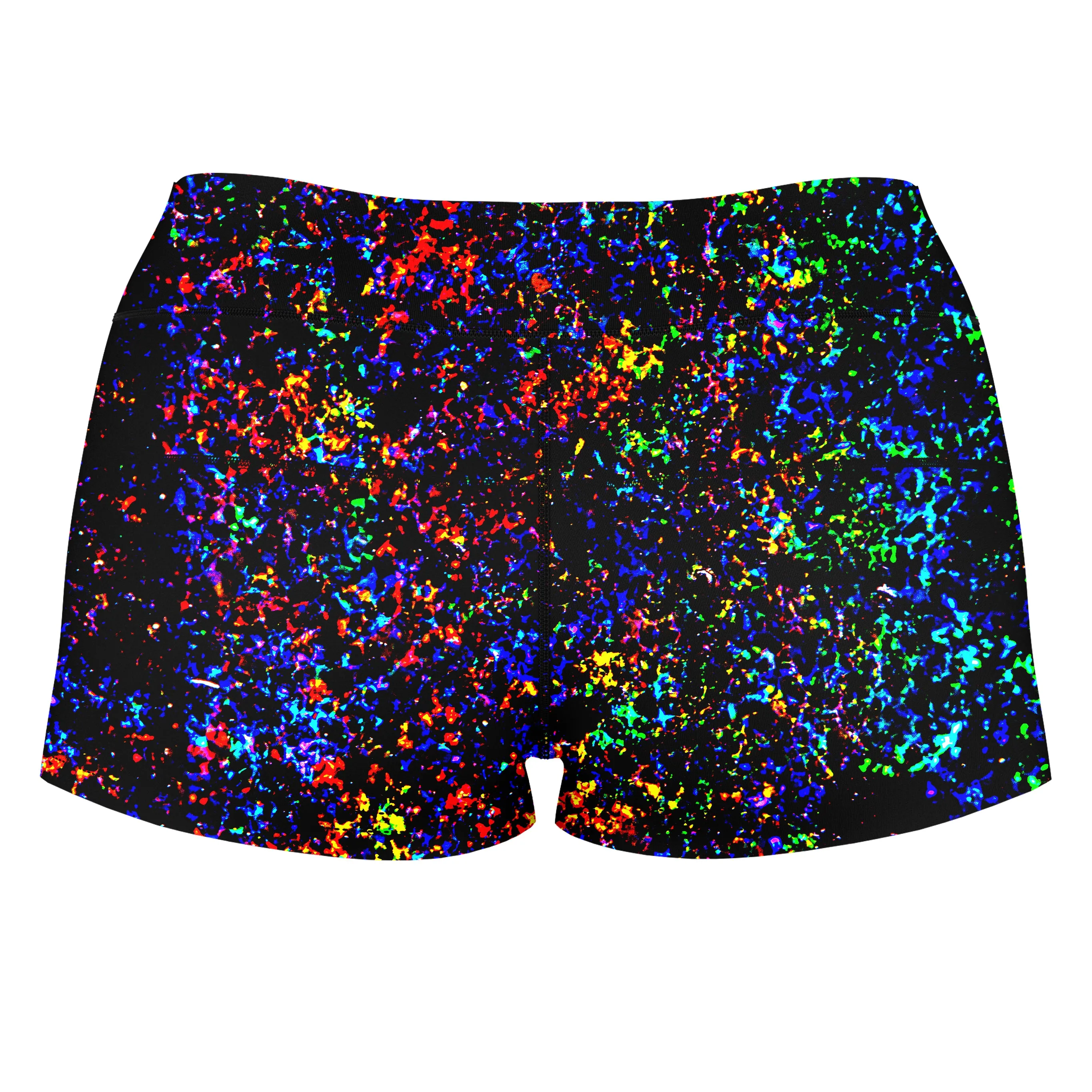 Lightning Rainbow High-Waisted Women's Shorts sold by iEDM product image thumbnail 2