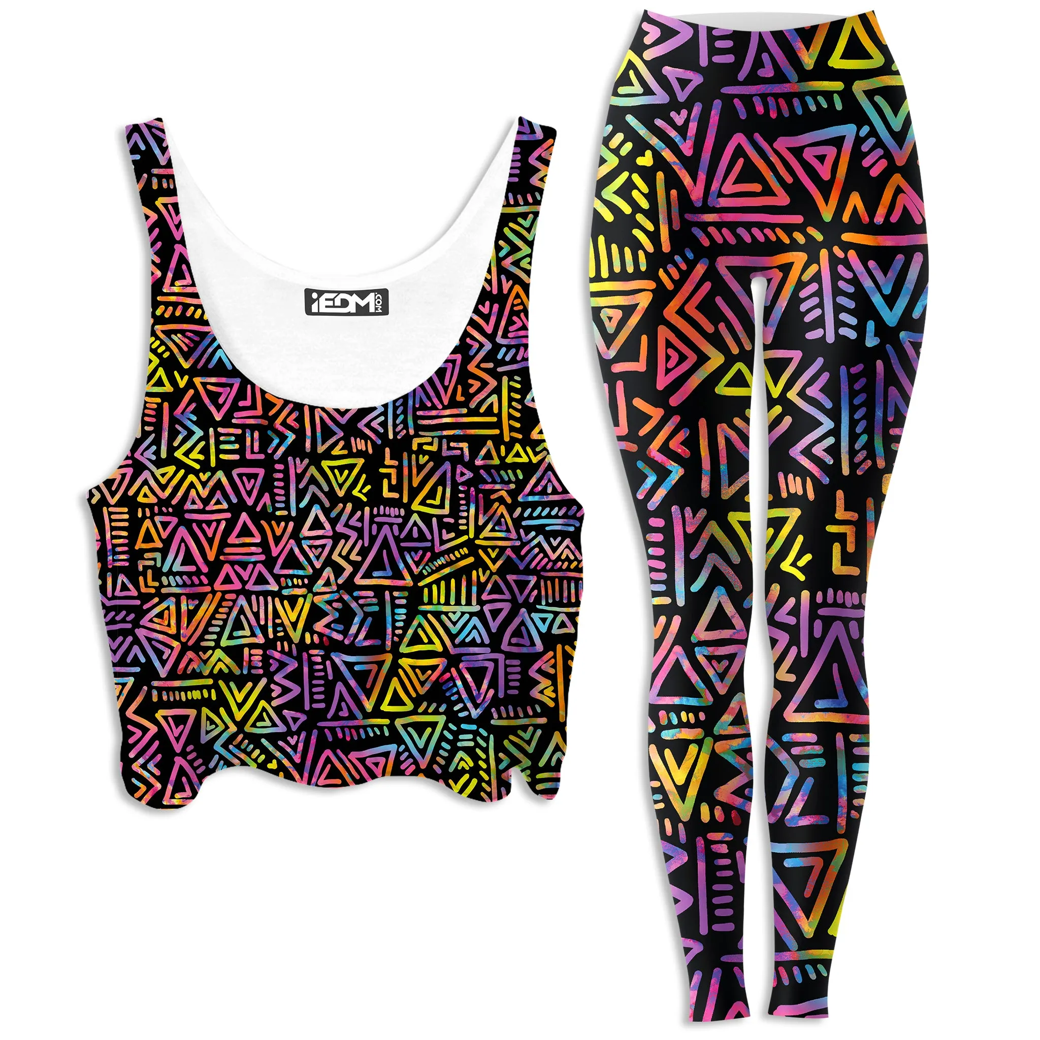 Tribe Vibe Crop Top and Leggings Combo sold by iEDM