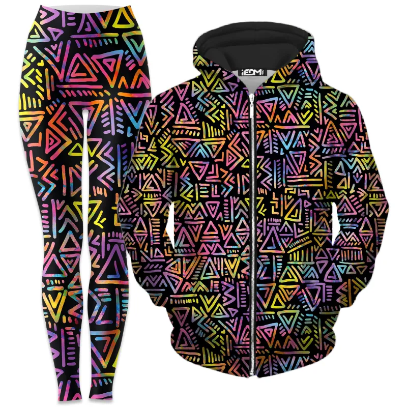 Tribe Vibe Zip-Up Hoodie and Leggings Combo sold by iEDM