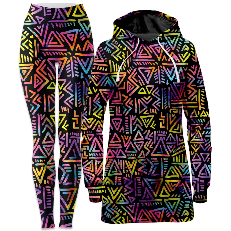 Tribe Vibe Hoodie Dress and Leggings Combo sold by iEDM