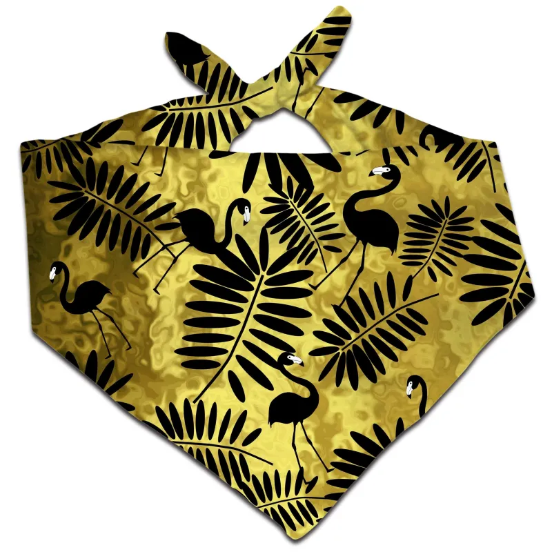Tropical Black Flamingos Bandana sold by iEDM