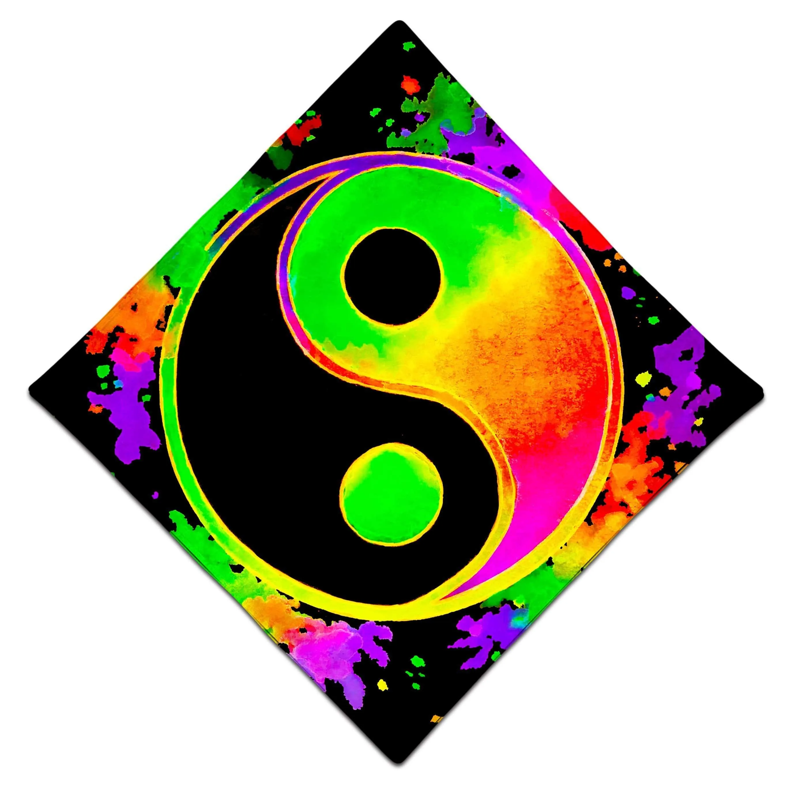 Splatter Yin Yang 2 Bandana sold by iEDM product image thumbnail 3