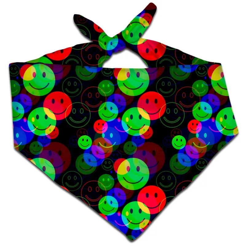 RGB Smile Glitch Bandana sold by iEDM