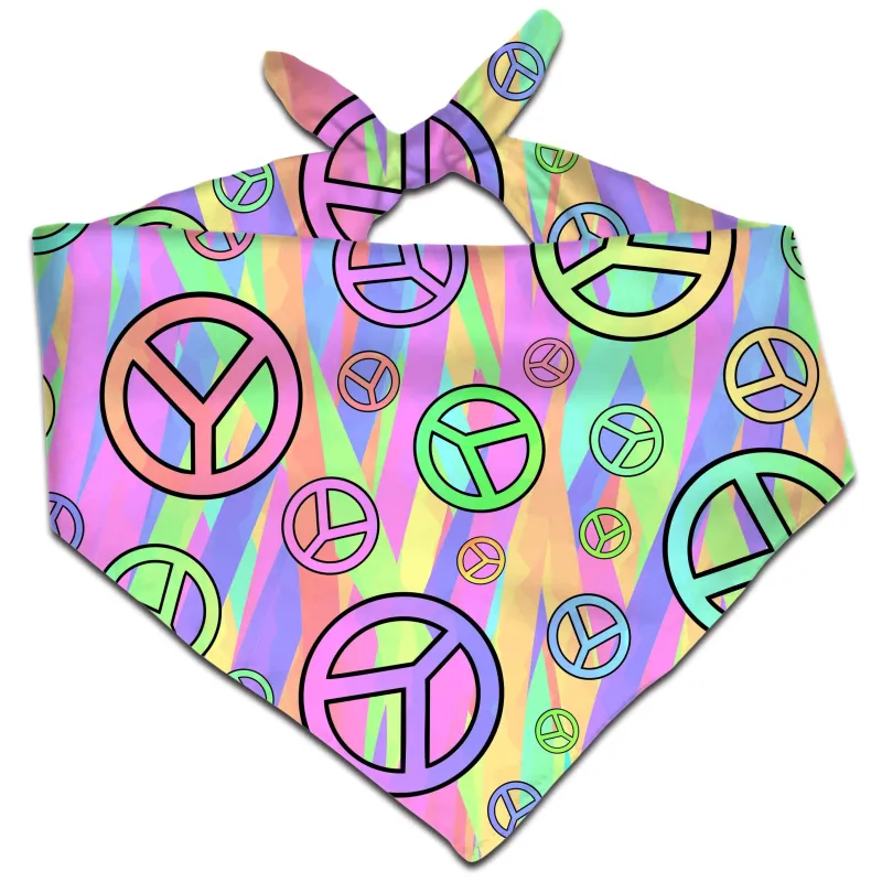 Retro Peace Symbol Bandana sold by iEDM