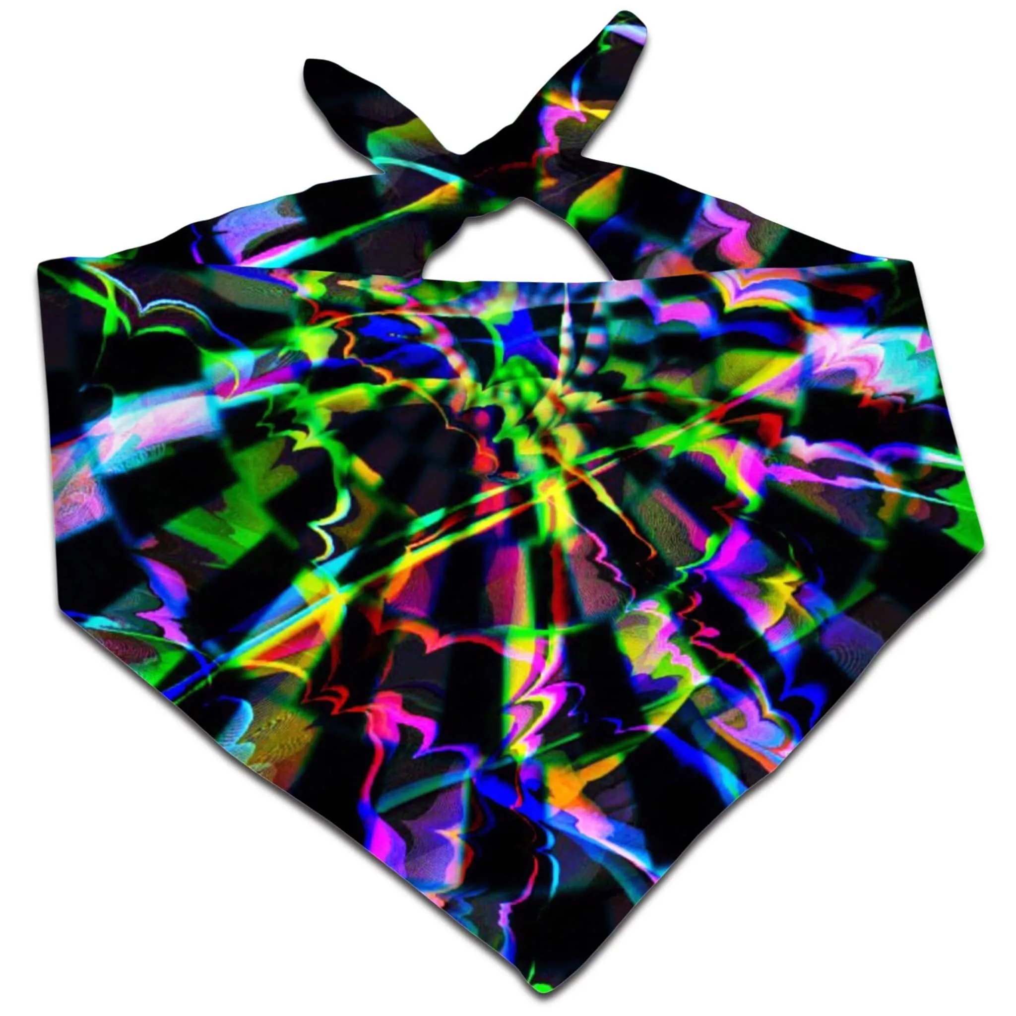 Rainbow Glitch Bandana sold by iEDM