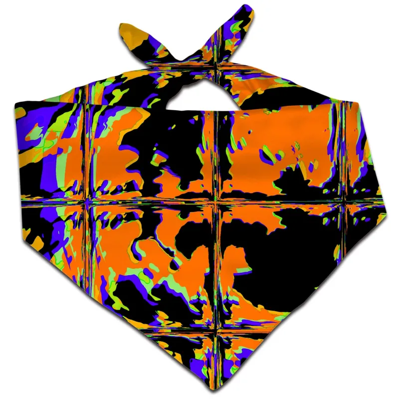 Orange Violet Rave Glitch Bandana sold by iEDM
