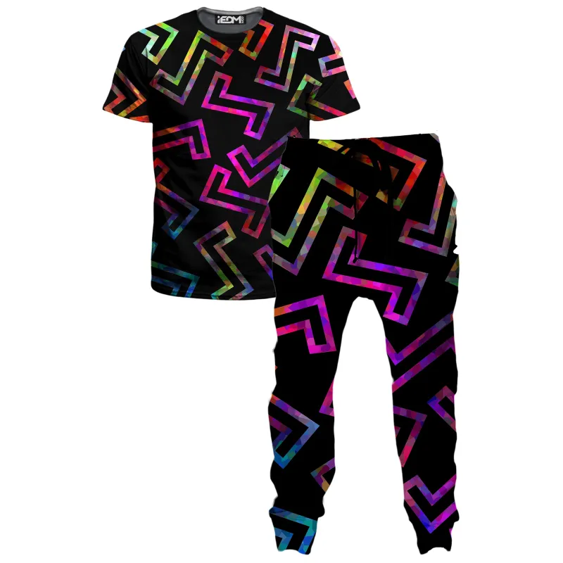 Sparkle Geometric T-Shirt and Joggers Combo made by iEDM