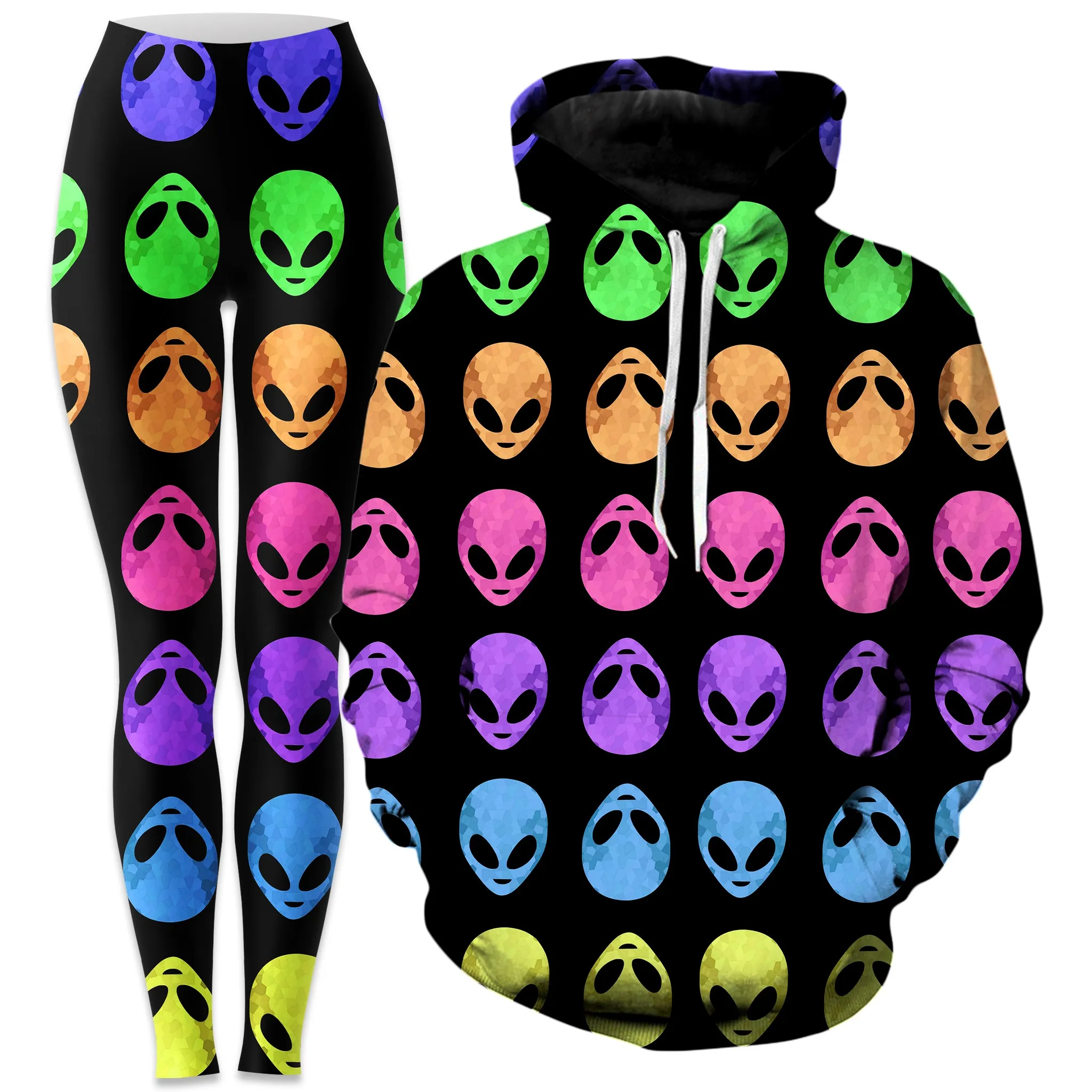 Alien Pattern Hoodie and Leggings Combo sold by iEDM