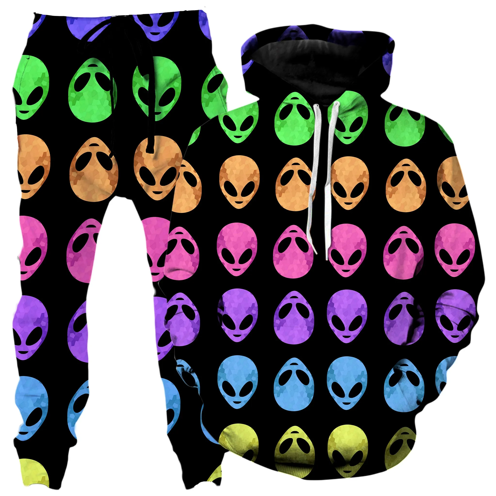 Alien Pattern Hoodie and Joggers Combo sold by iEDM