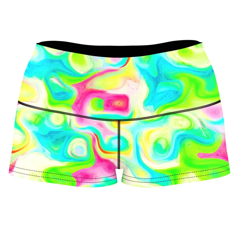 Watercolor Dreams High-Waisted Women's Shorts sold by iEDM