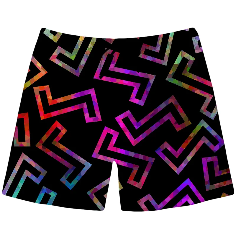 Sparkle Geometric Swim Trunks sold by iEDM