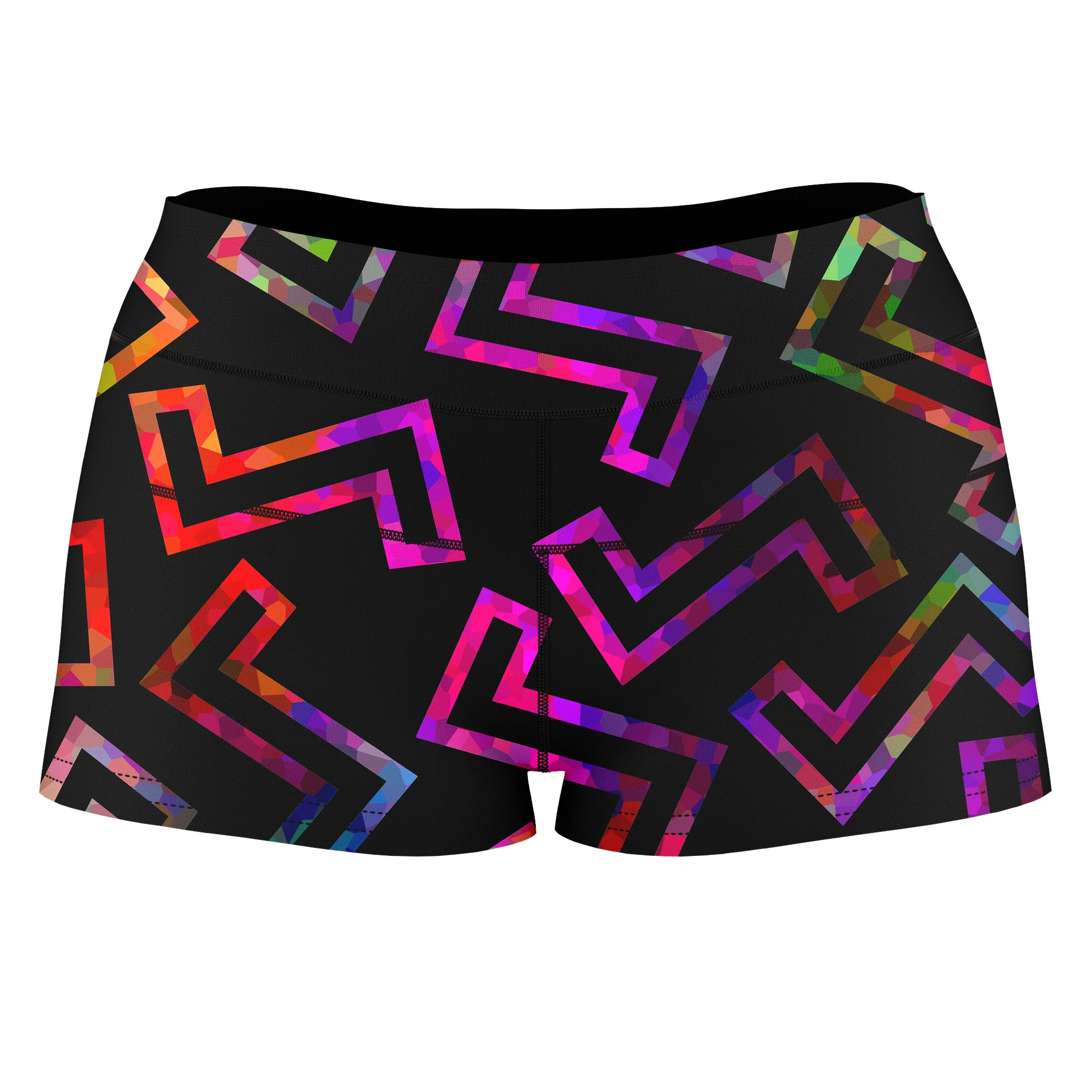 Sparkle Geometric High-Waisted Women's Shorts sold by iEDM