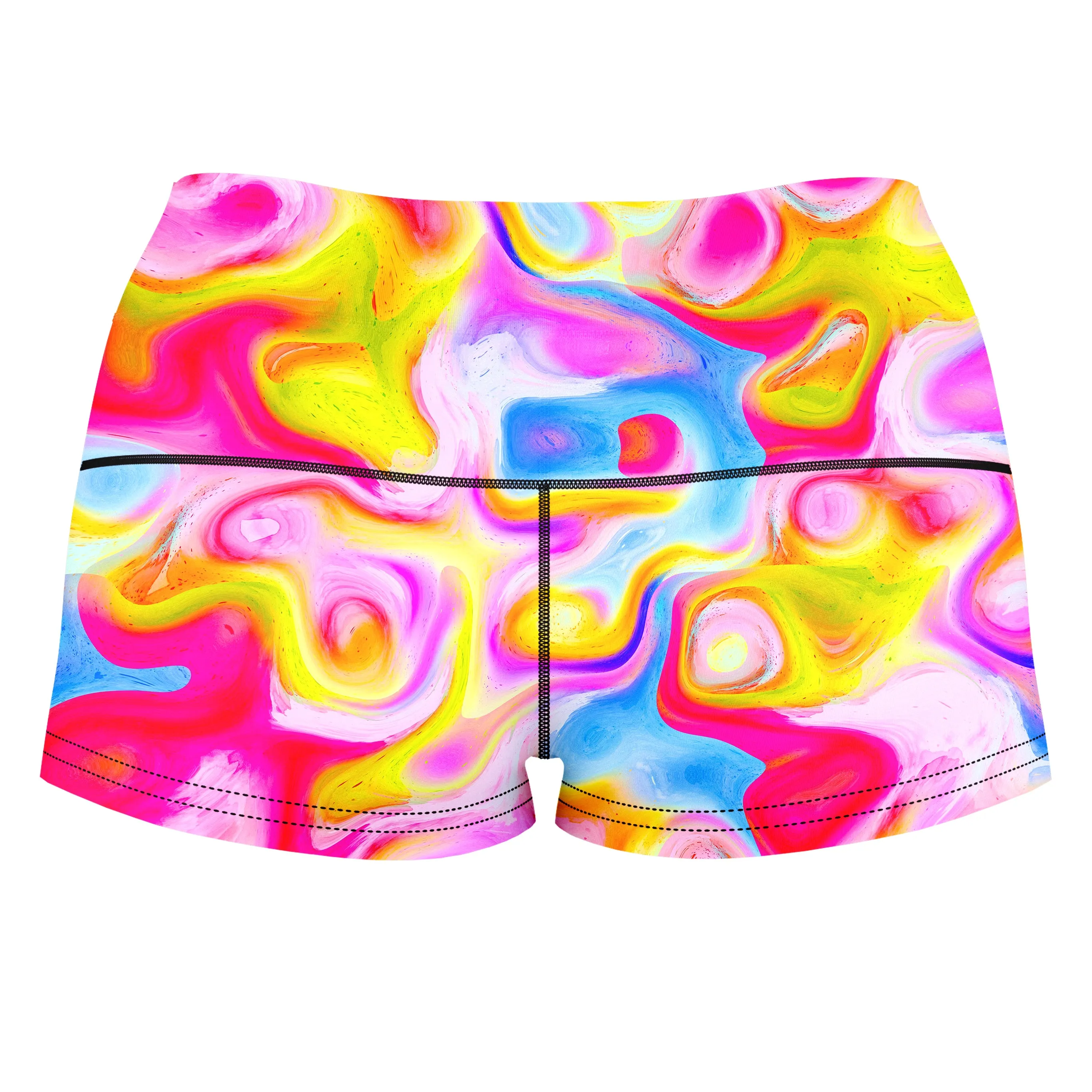 Cotton Candy High-Waisted Women's Shorts sold by iEDM product image thumbnail 2