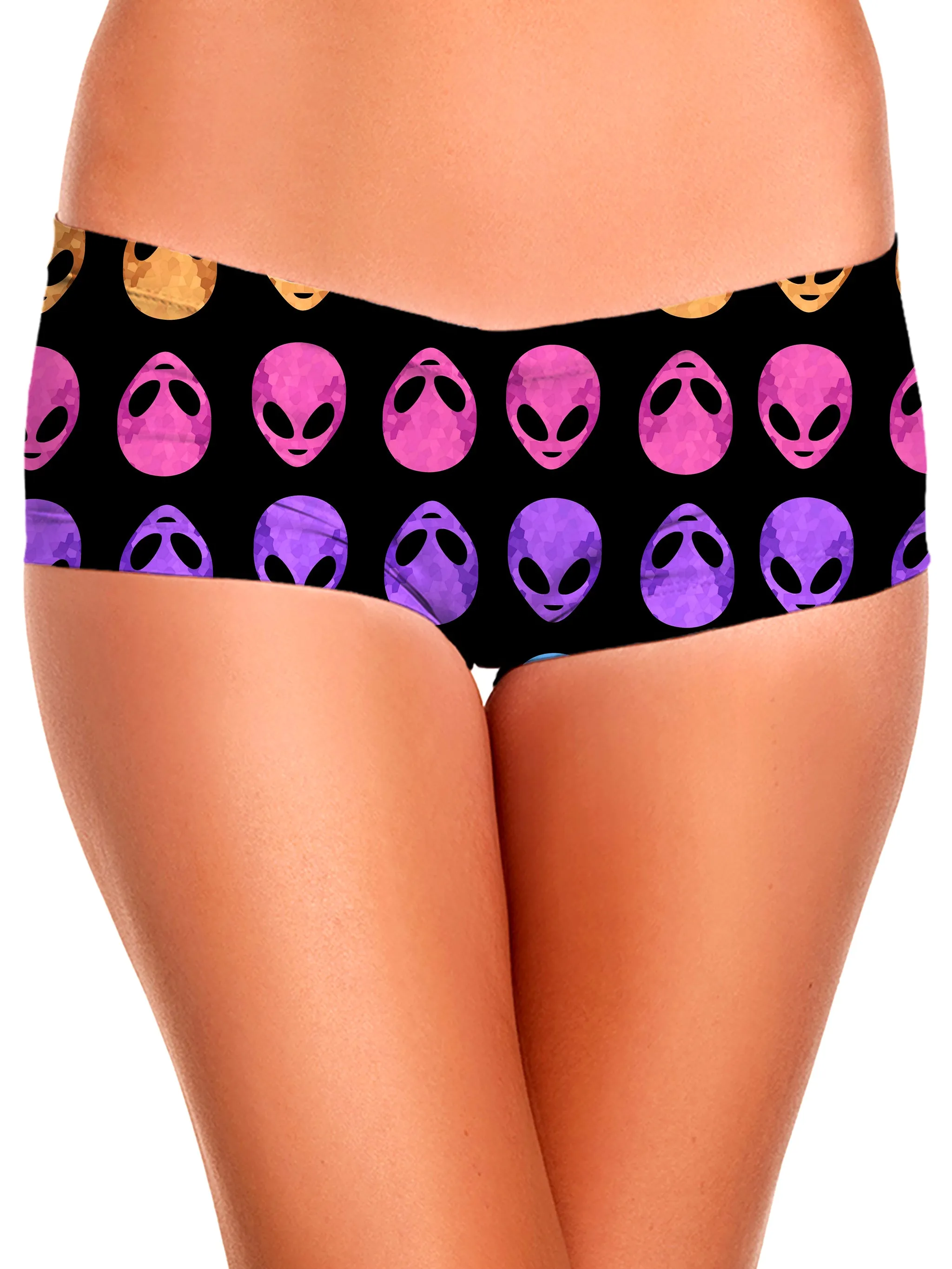 Alien Pattern Booty Shorts sold by iEDM