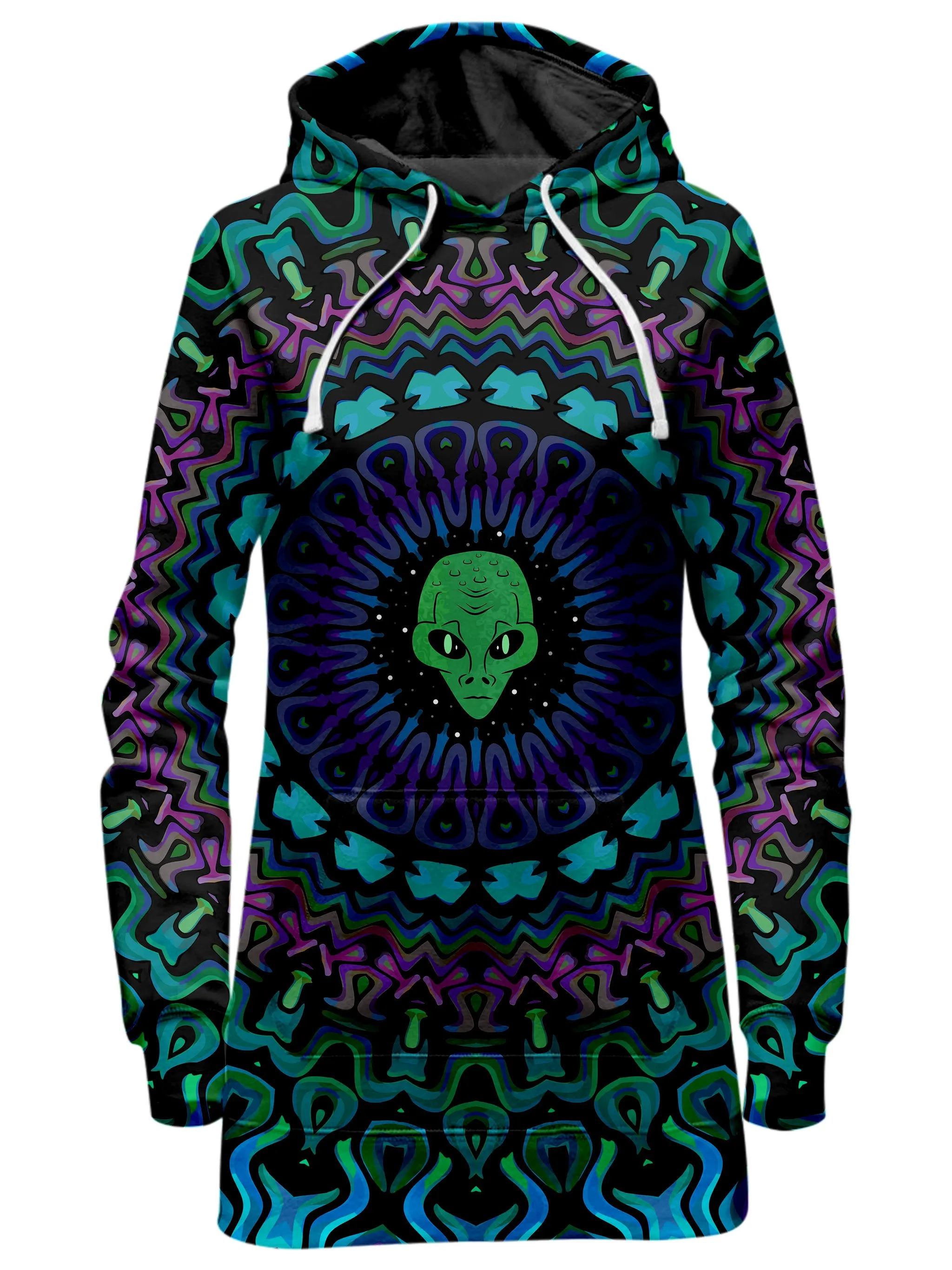 Alien Kaleidoscope Hoodie Dress sold by iEDM