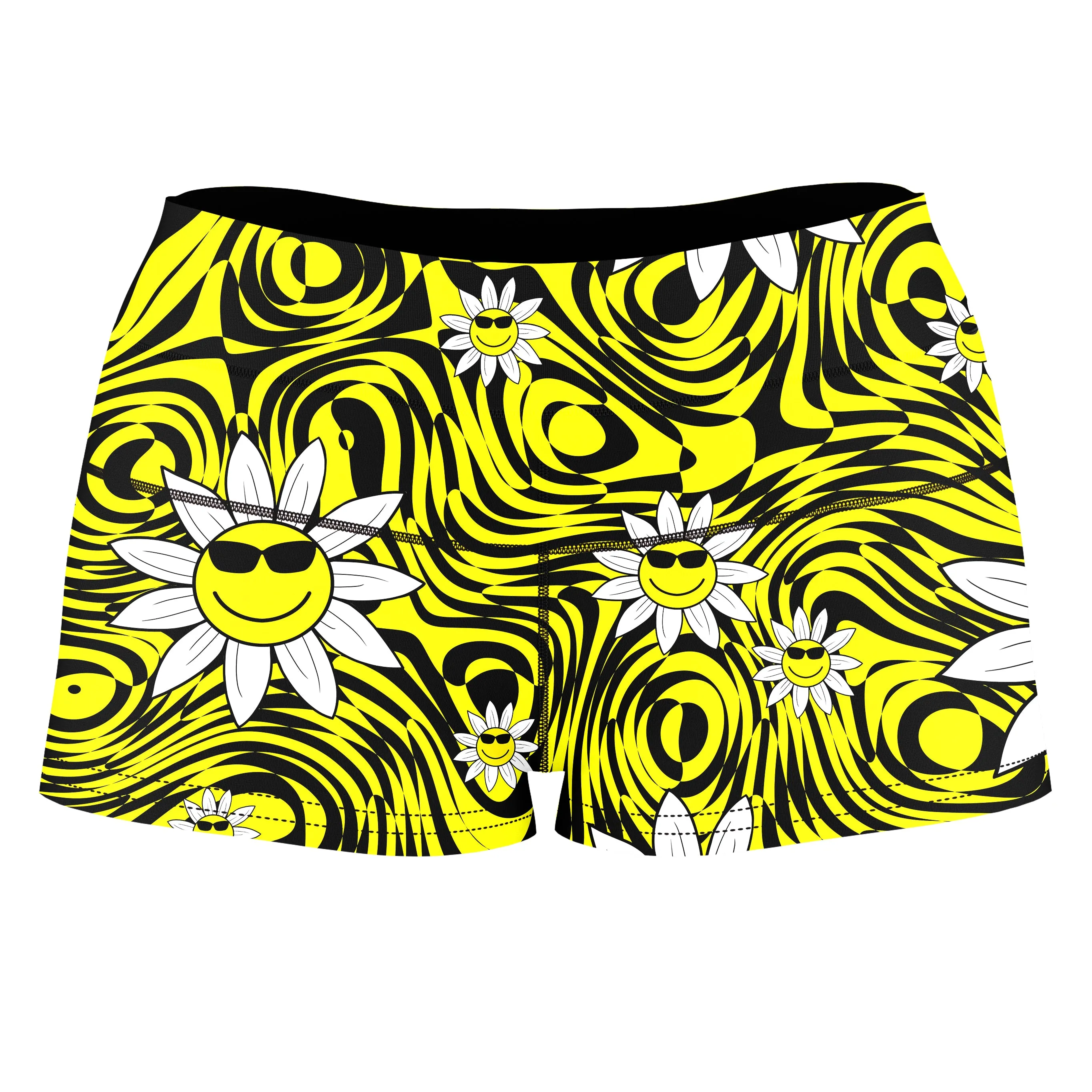 Smiling Daisies High-Waisted Women's Shorts sold by iEDM