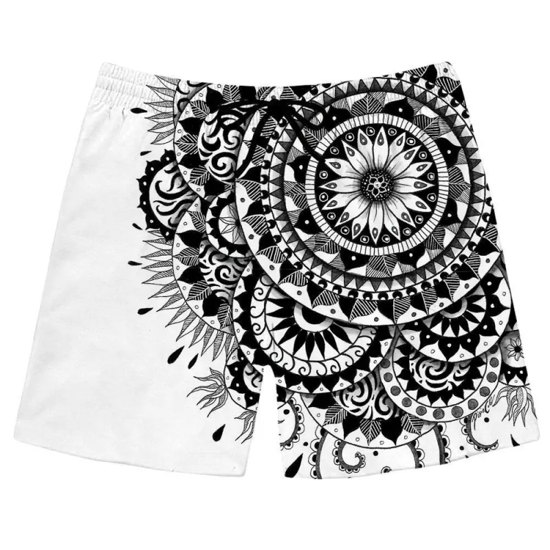 Muster Schwarz Swim Trunks sold by iEDM