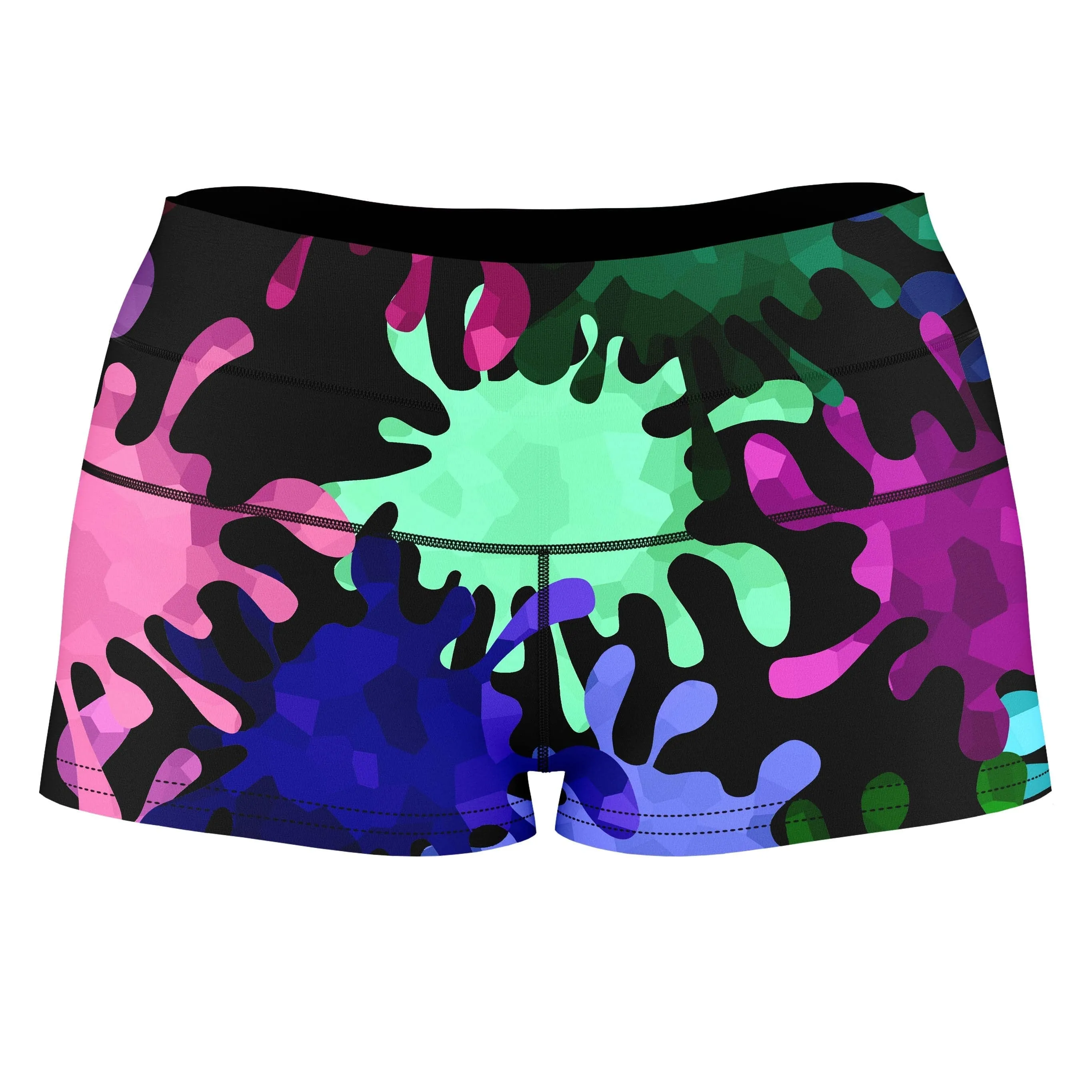 Tripadelic Splatter High-Waisted Women's Shorts sold by iEDM