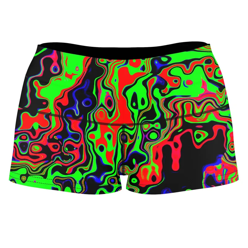 Toxic Waste High-Waisted Women's Shorts made by iEDM
