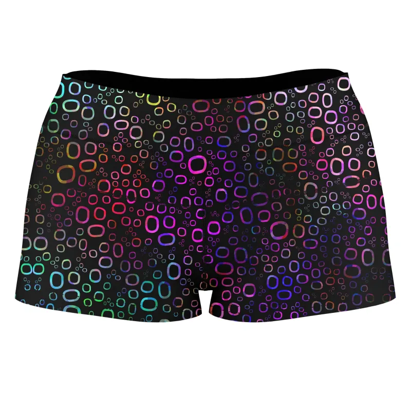 Trippy Color Journey High-Waisted Women's Shorts sold by iEDM