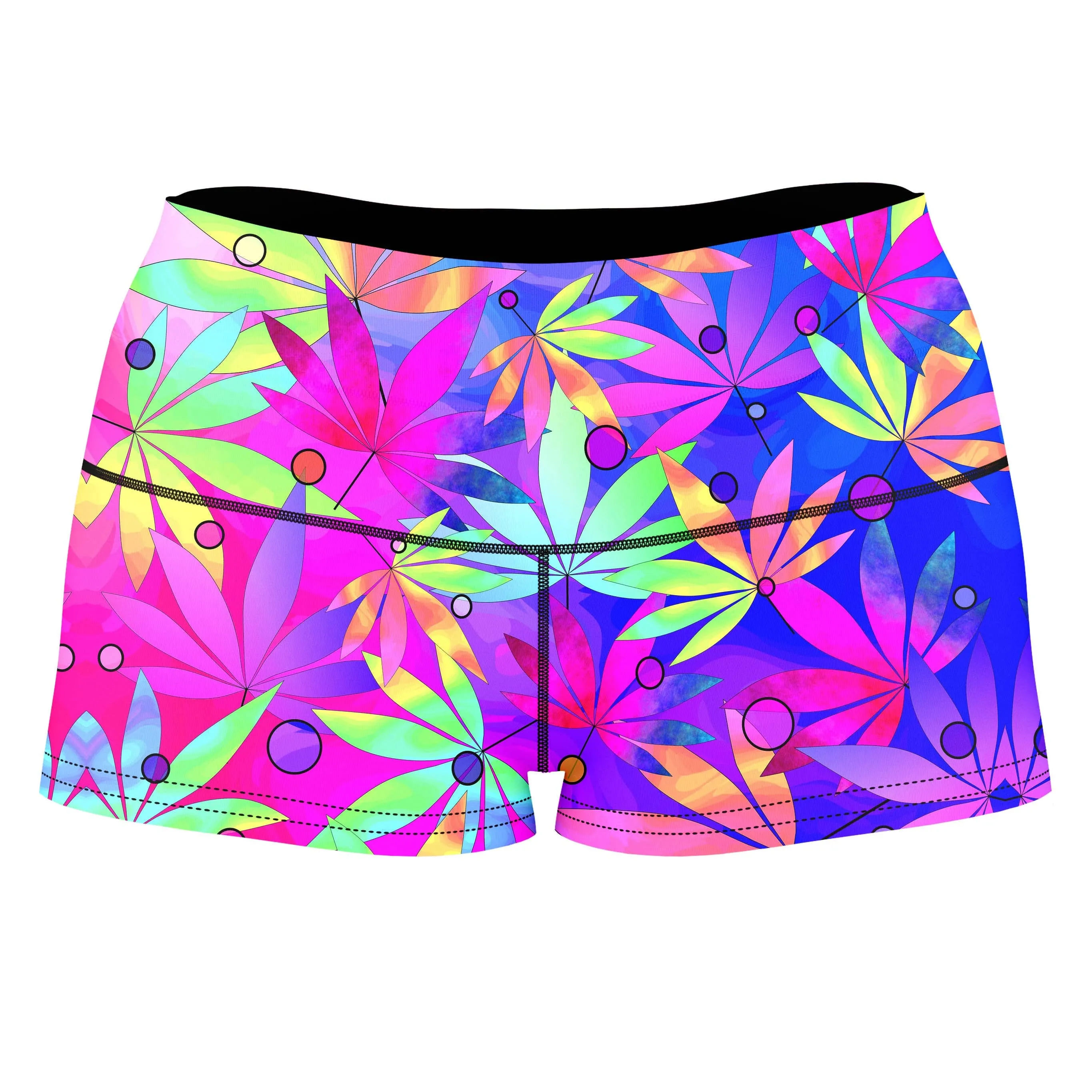Whimsical Weed High-Waisted Women's Shorts sold by iEDM