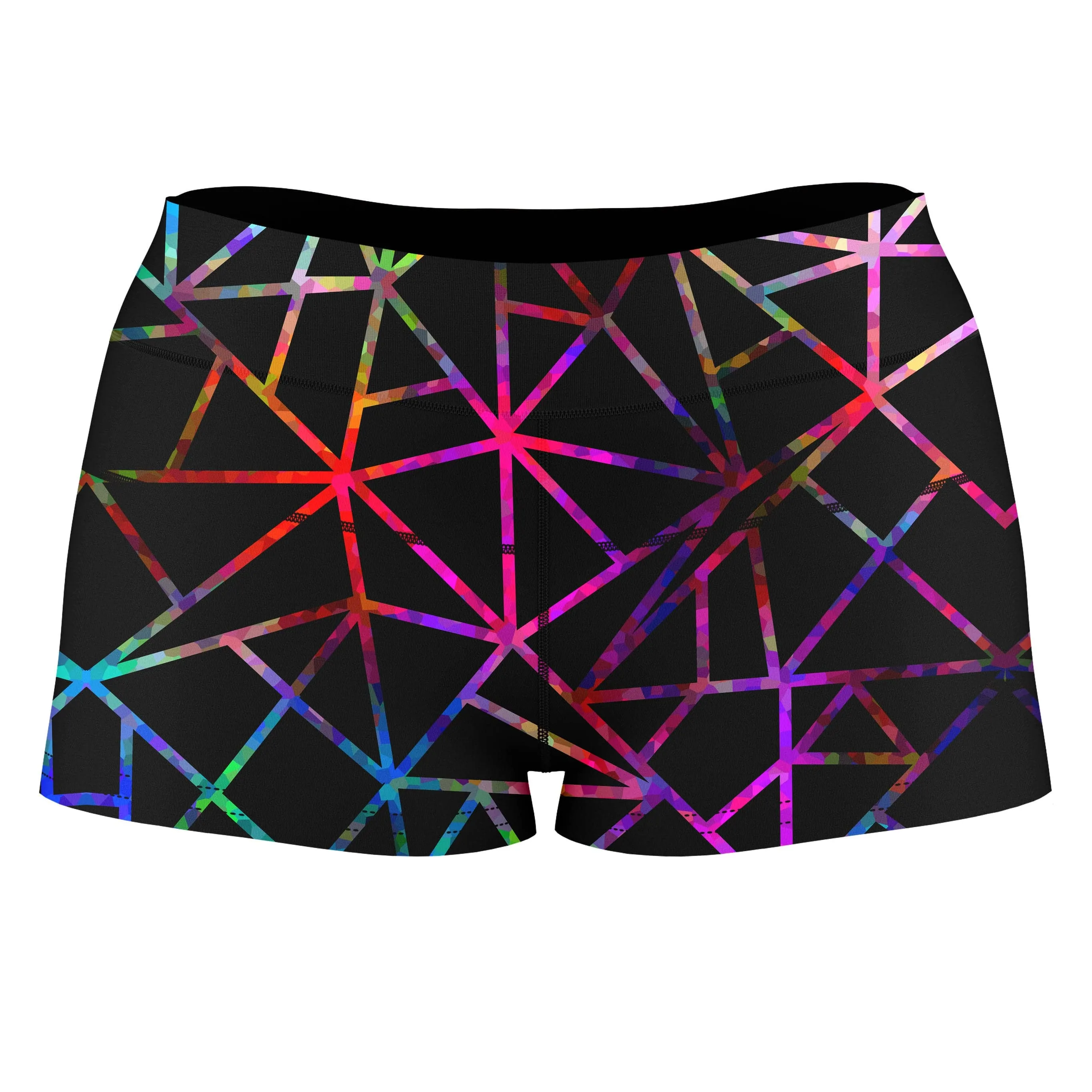 Webbed Geometric High-Waisted Women's Shorts sold by iEDM