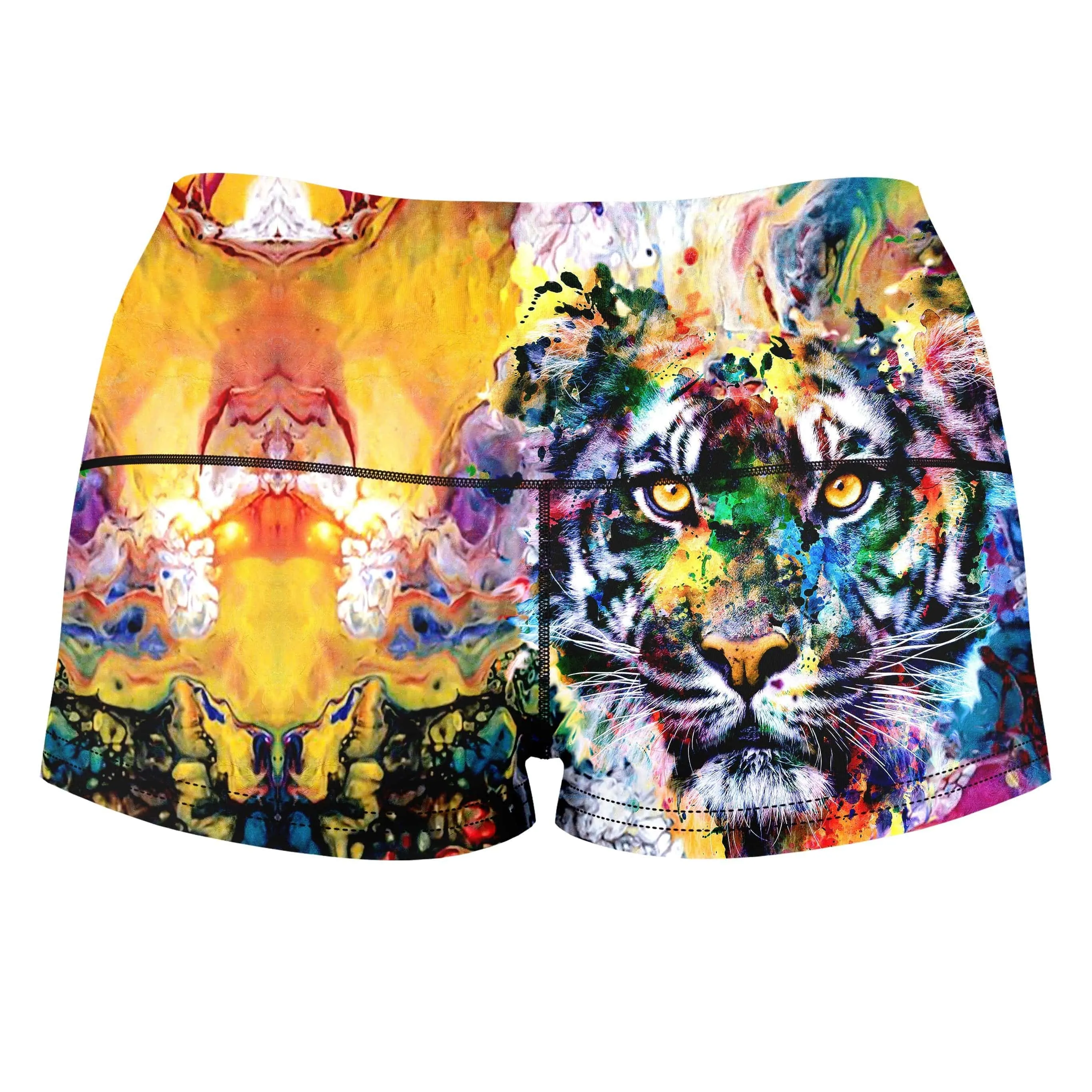 Tiger High-Waisted Women's Shorts sold by iEDM product image thumbnail 2