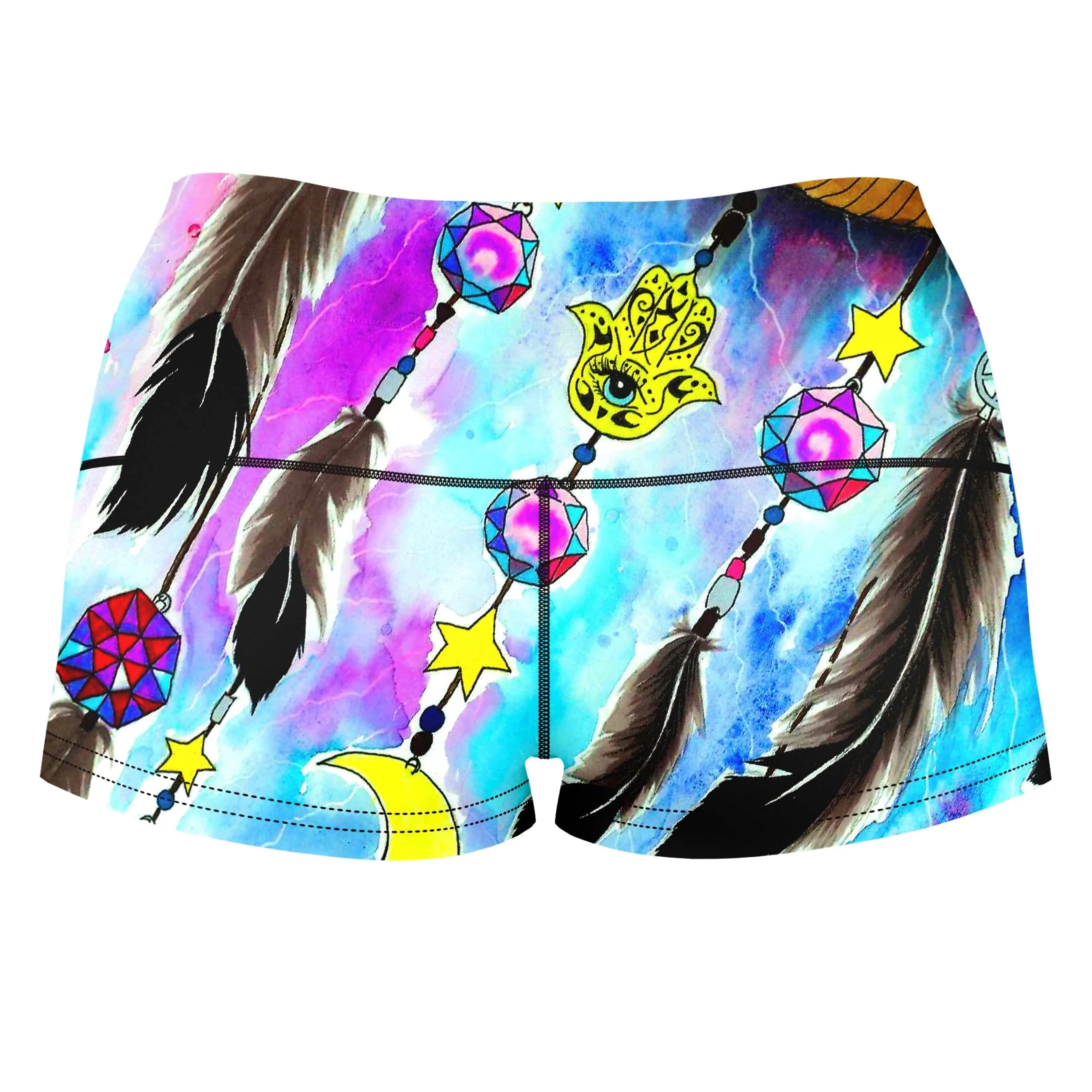 Yin Yang 2 High-Waisted Women's Shorts sold by iEDM product image thumbnail 2