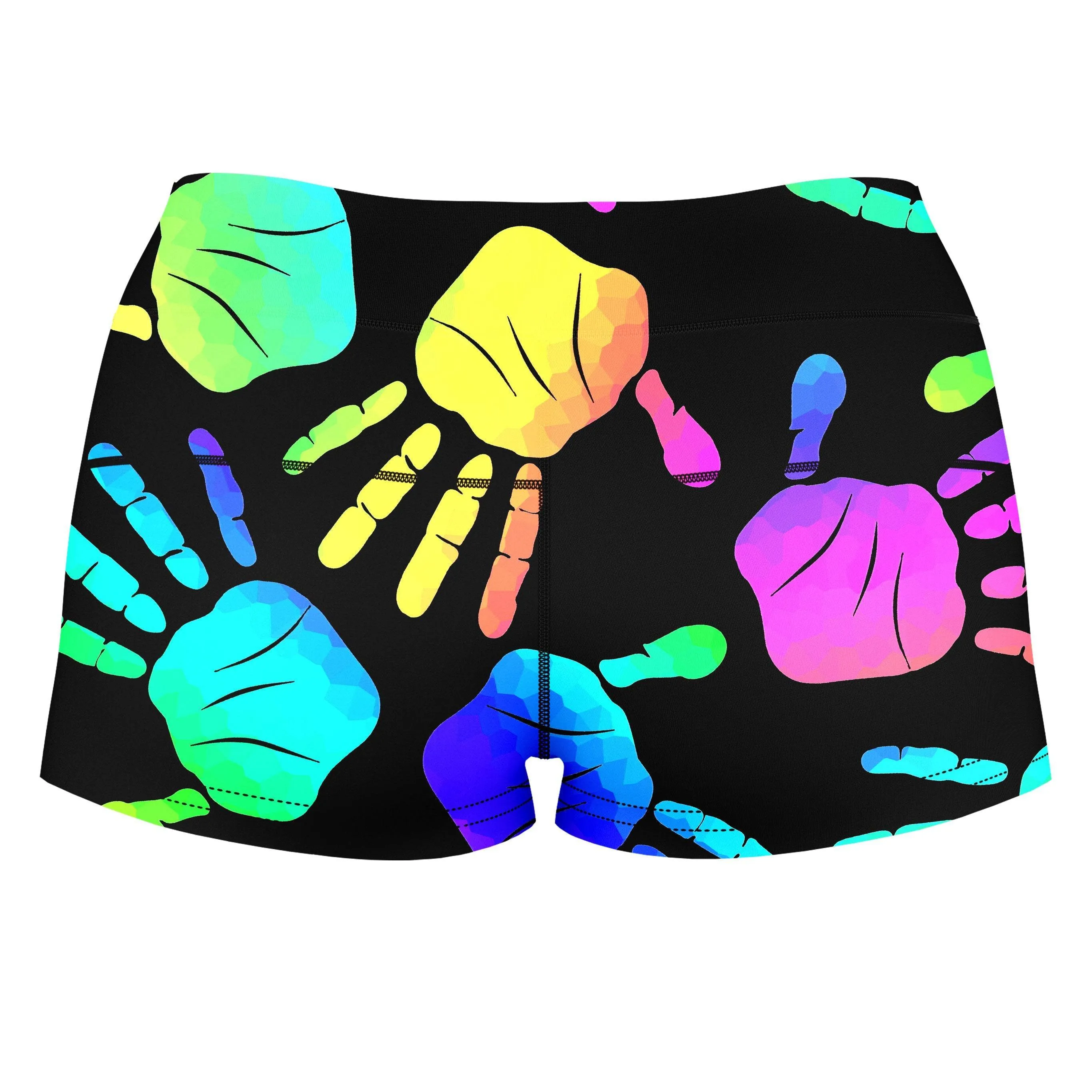 Rave Hands High-Waisted Women's Shorts sold by iEDM product image thumbnail 2