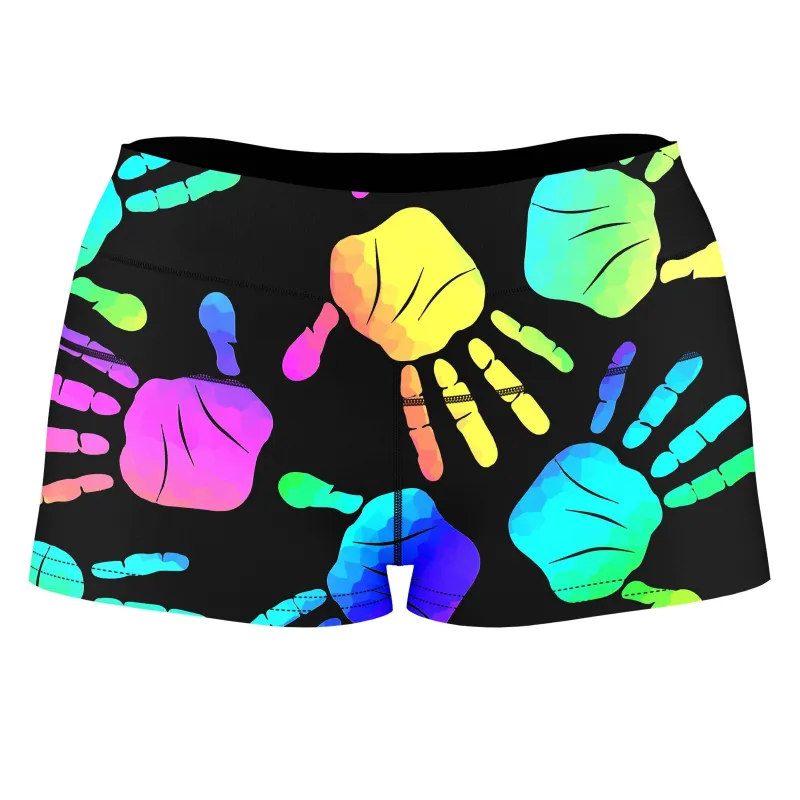 Rave Hands High-Waisted Women's Shorts sold by iEDM