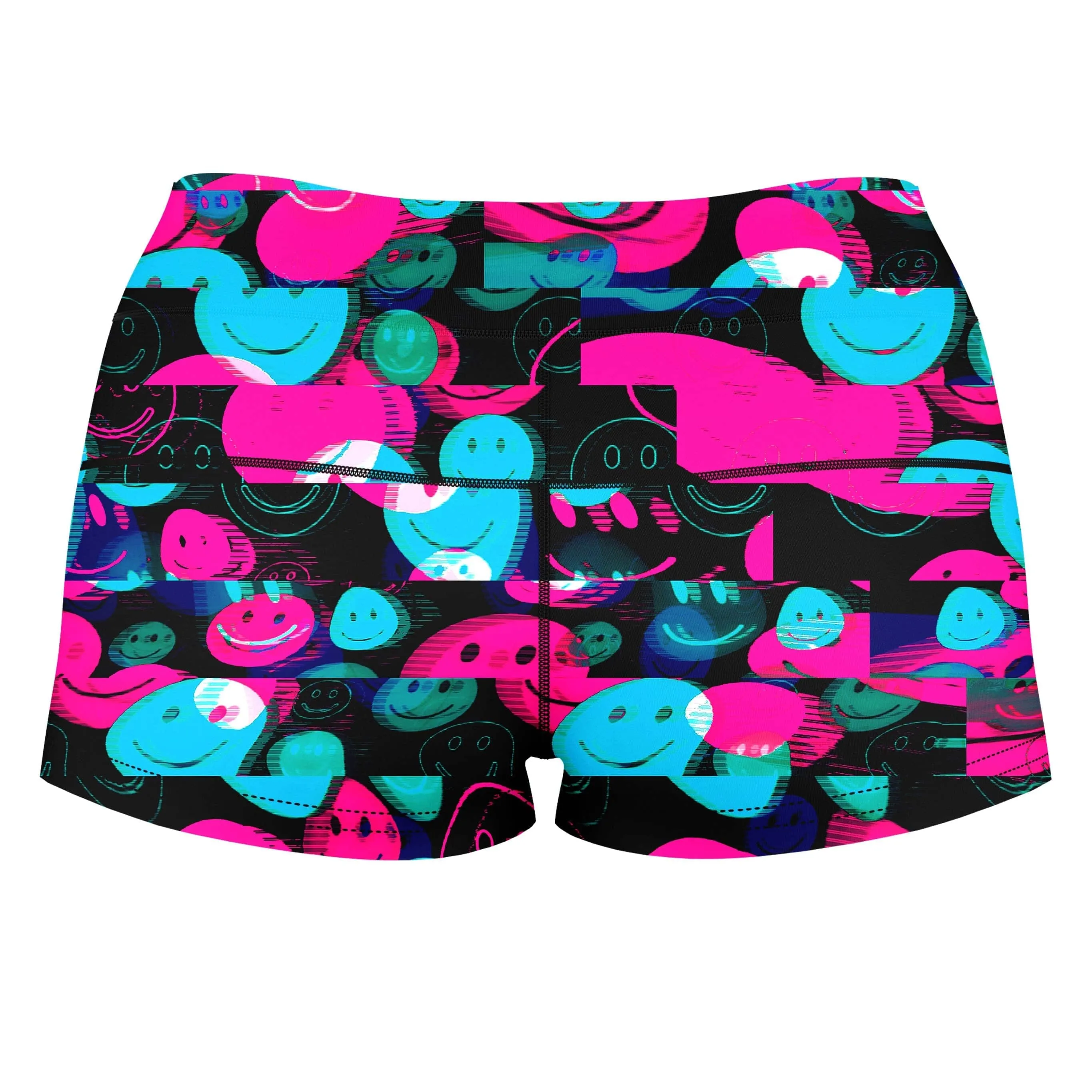 Smiles of Nightmares Past High-Waisted Women's Shorts sold by iEDM product image thumbnail 2