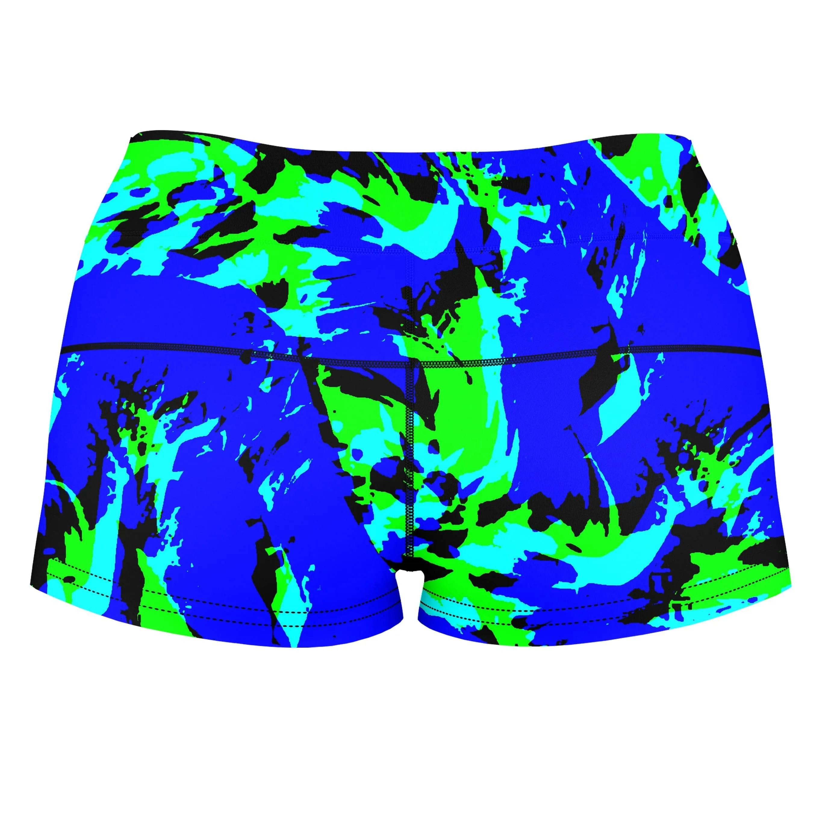 Sea Splatter Rave Graffiti High-Waisted Women's Shorts sold by iEDM product image thumbnail 2