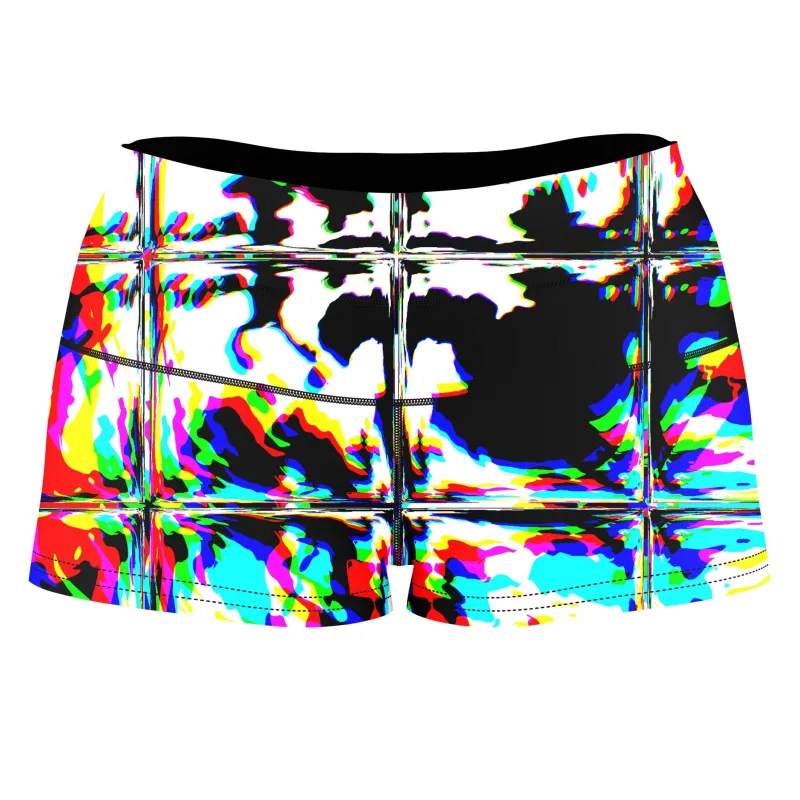 Rave Glitch Og High-Waisted Women's Shorts sold by iEDM