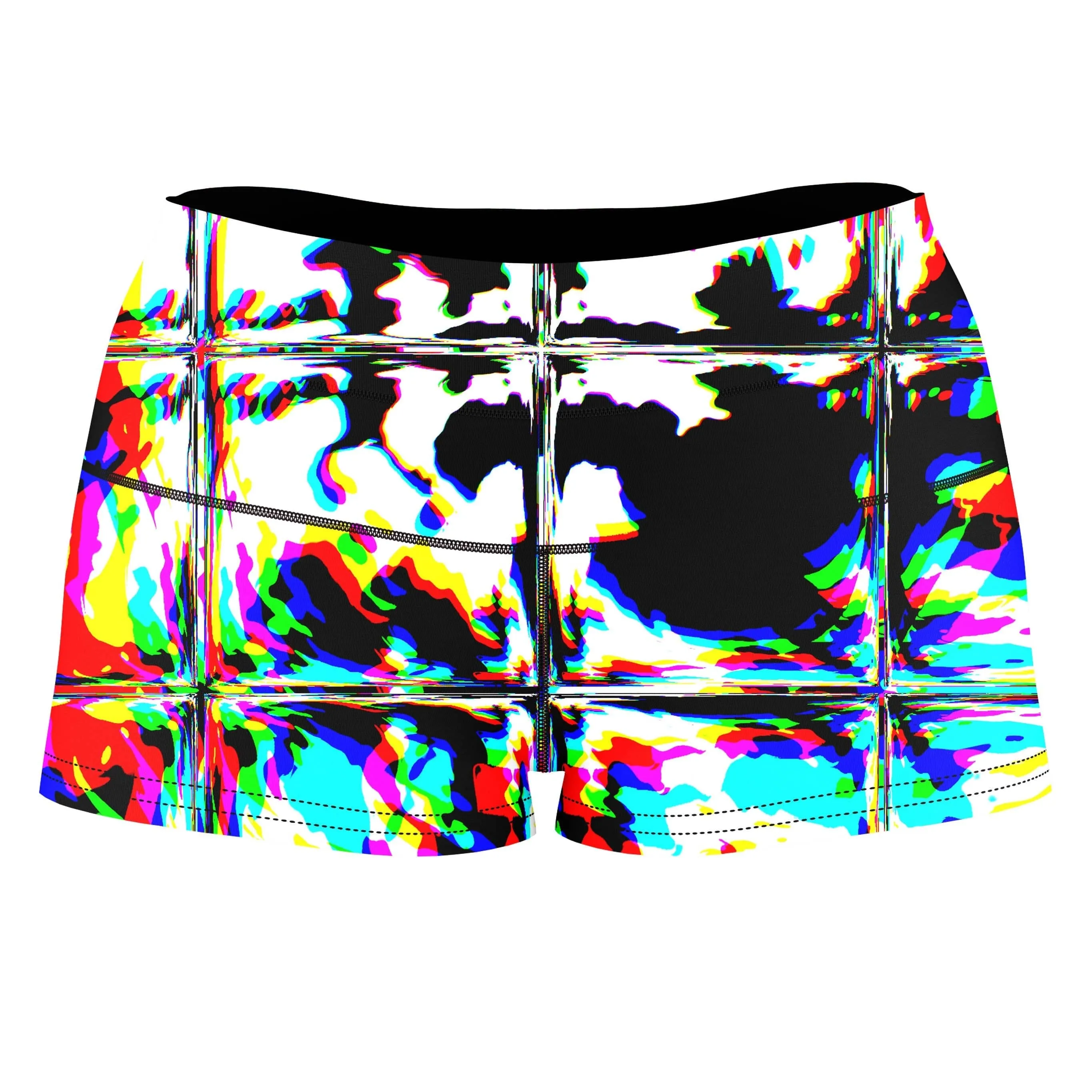 Rave Glitch Og High-Waisted Women's Shorts sold by iEDM