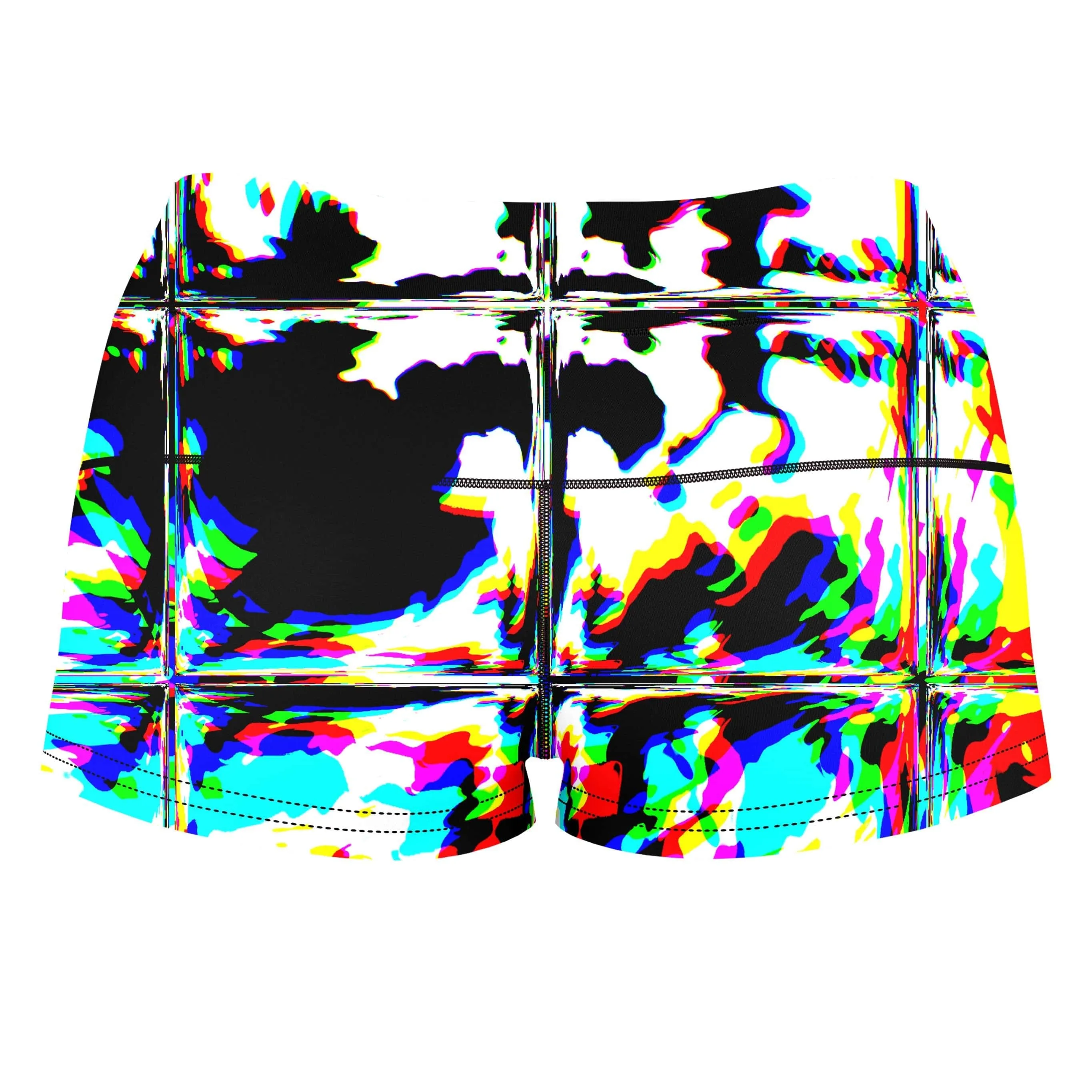 Rave Glitch Og High-Waisted Women's Shorts sold by iEDM product image thumbnail 2