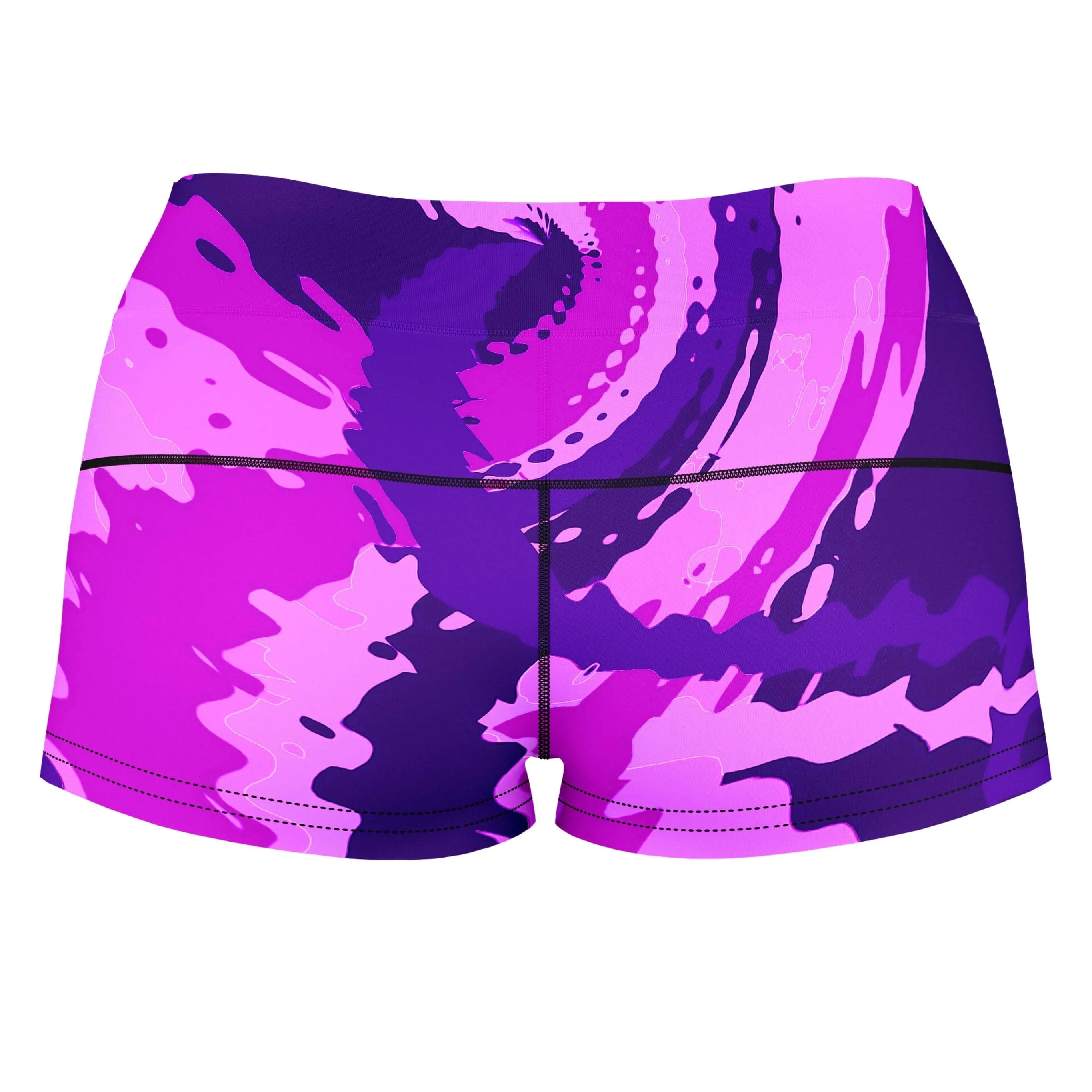 Purple Haze High-Waisted Women's Shorts sold by iEDM product image thumbnail 2