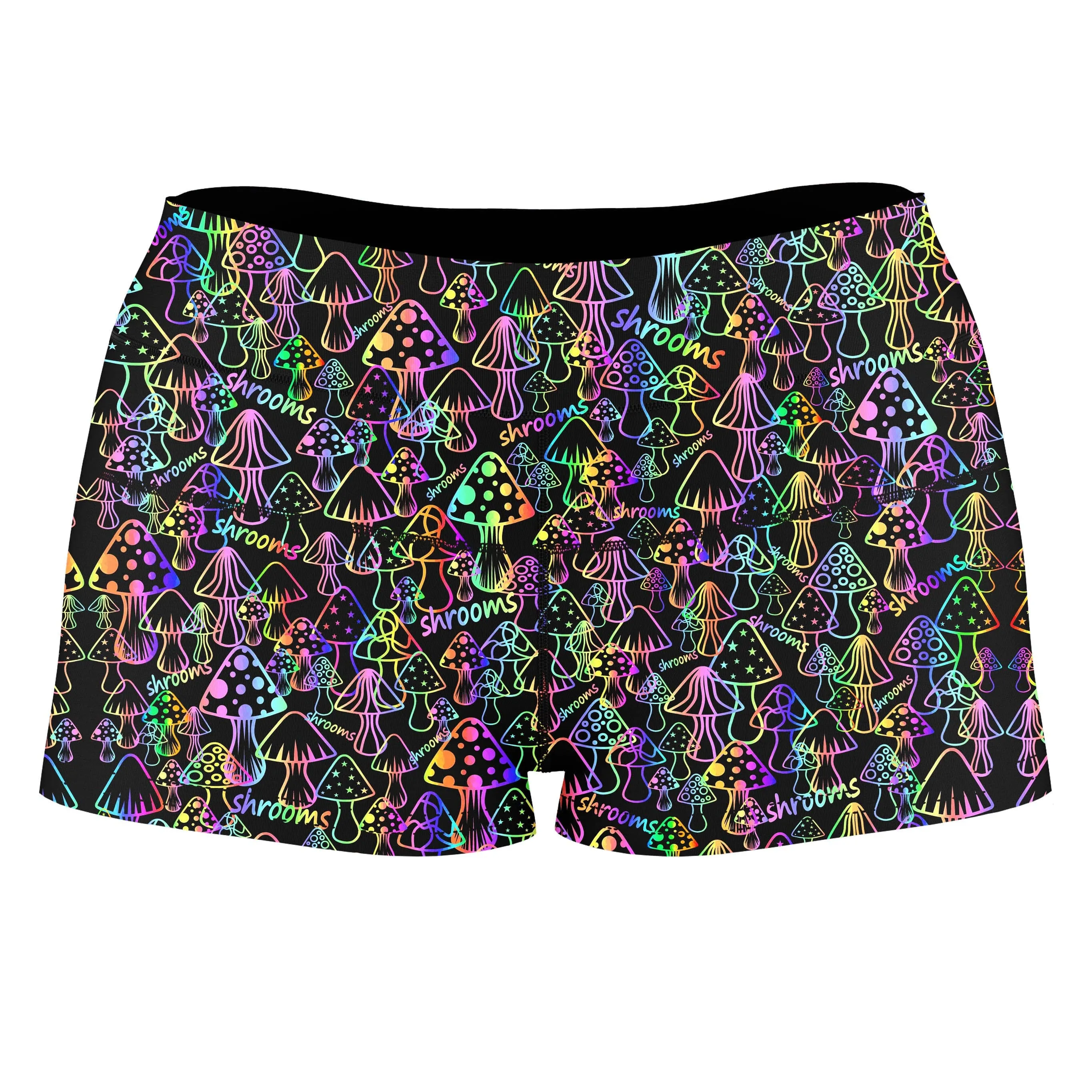 Psychedelic Shrooms High-Waisted Women's Shorts sold by iEDM