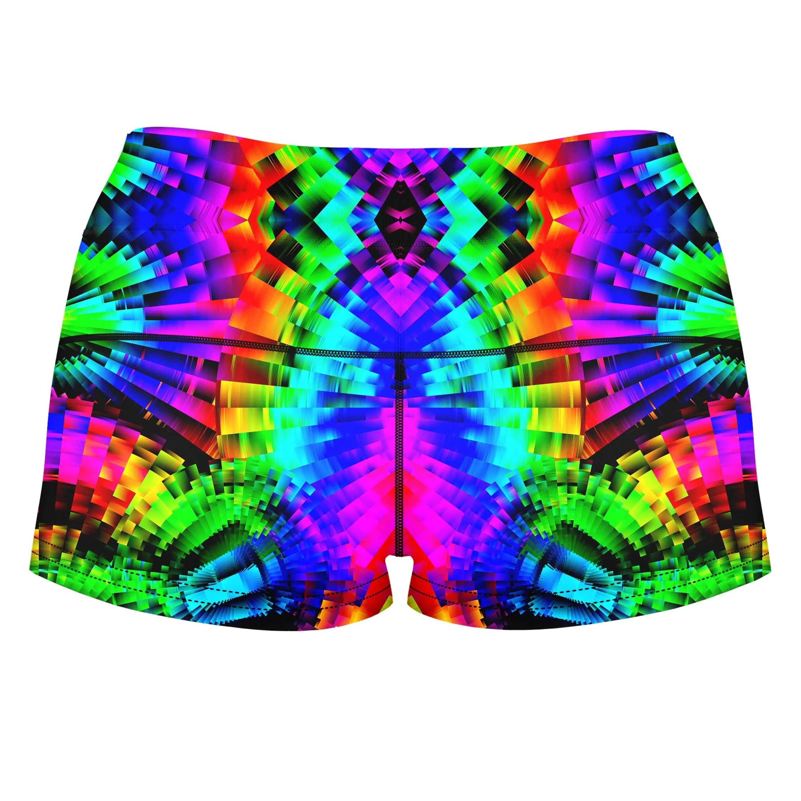 Reality Breakdown High-Waisted Women's Shorts sold by iEDM product image thumbnail 2