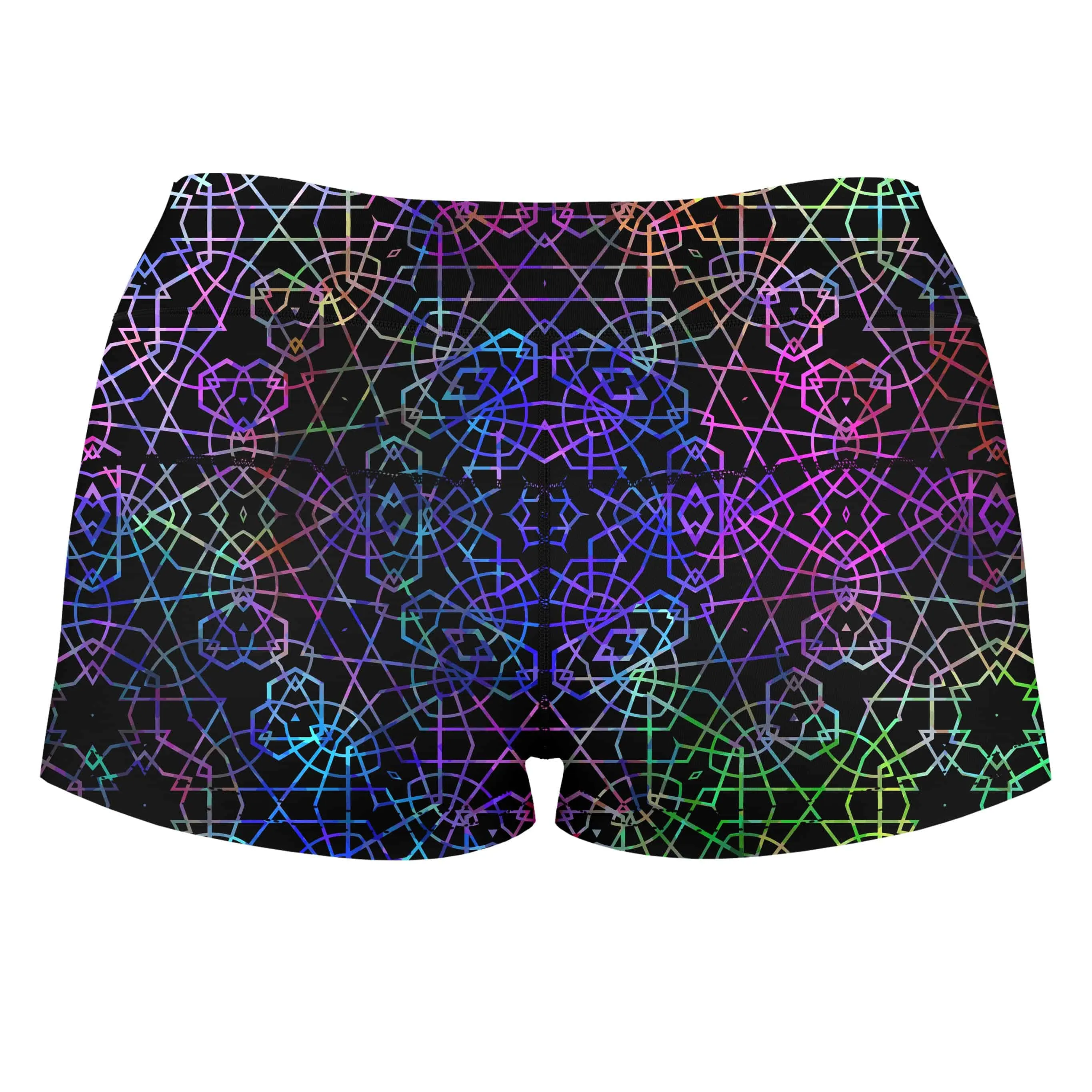Symmetrical Color Journey High-Waisted Women's Shorts sold by iEDM product image thumbnail 2